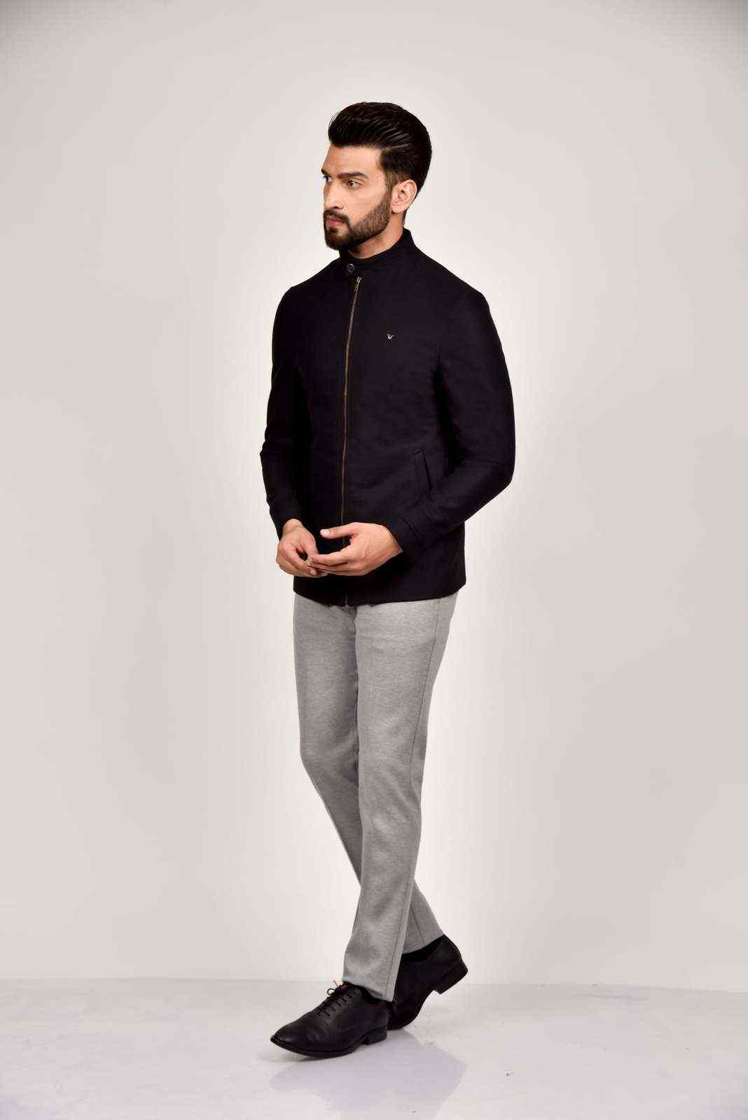 Black Tweed Winter Blazer house-of-united