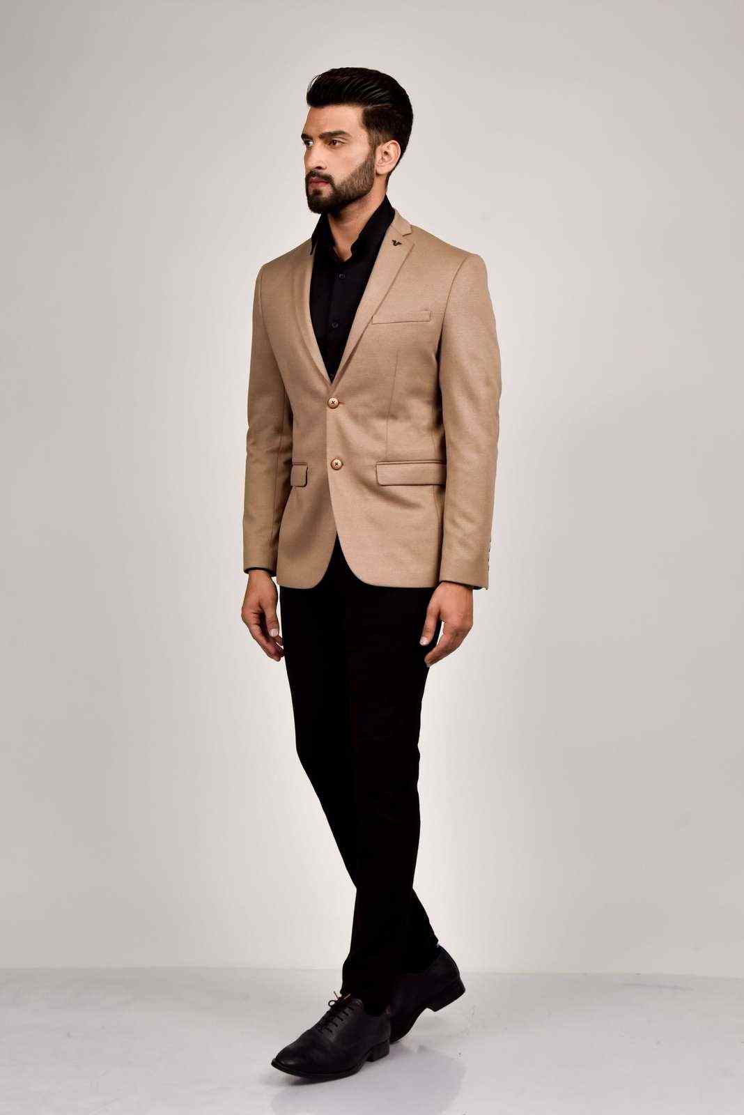 Brown Knitted Blazer house-of-united