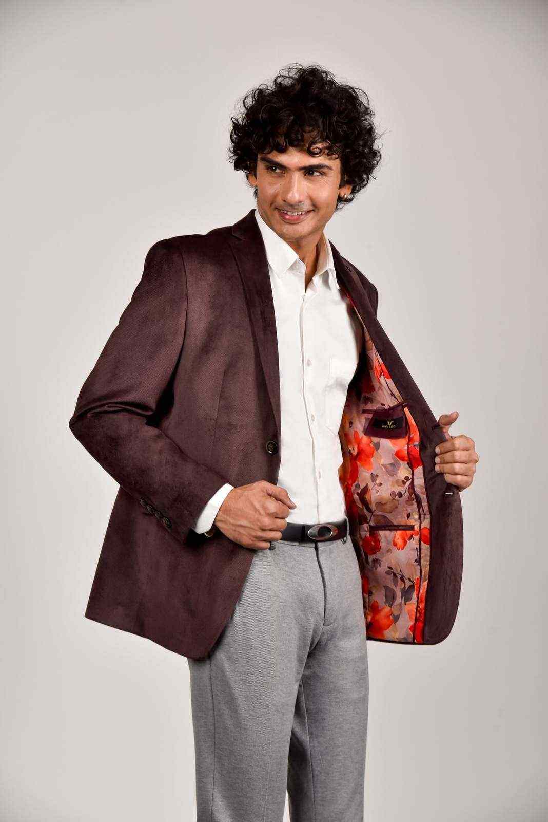 Brown Velvet Blazer house-of-united