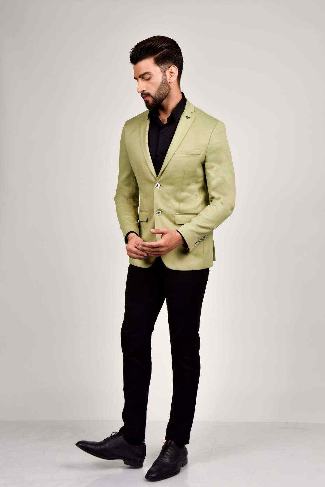 Green Knitted Blazer for Leisure house-of-united