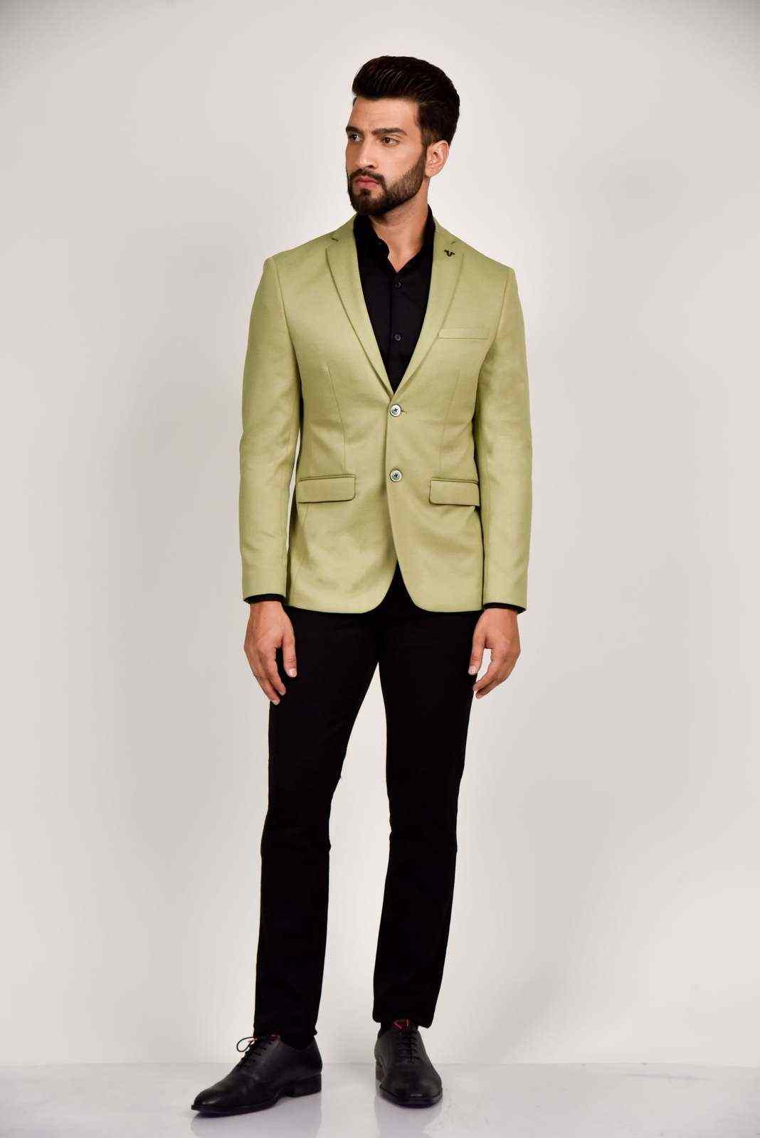 Green Knitted Blazer for Leisure house-of-united