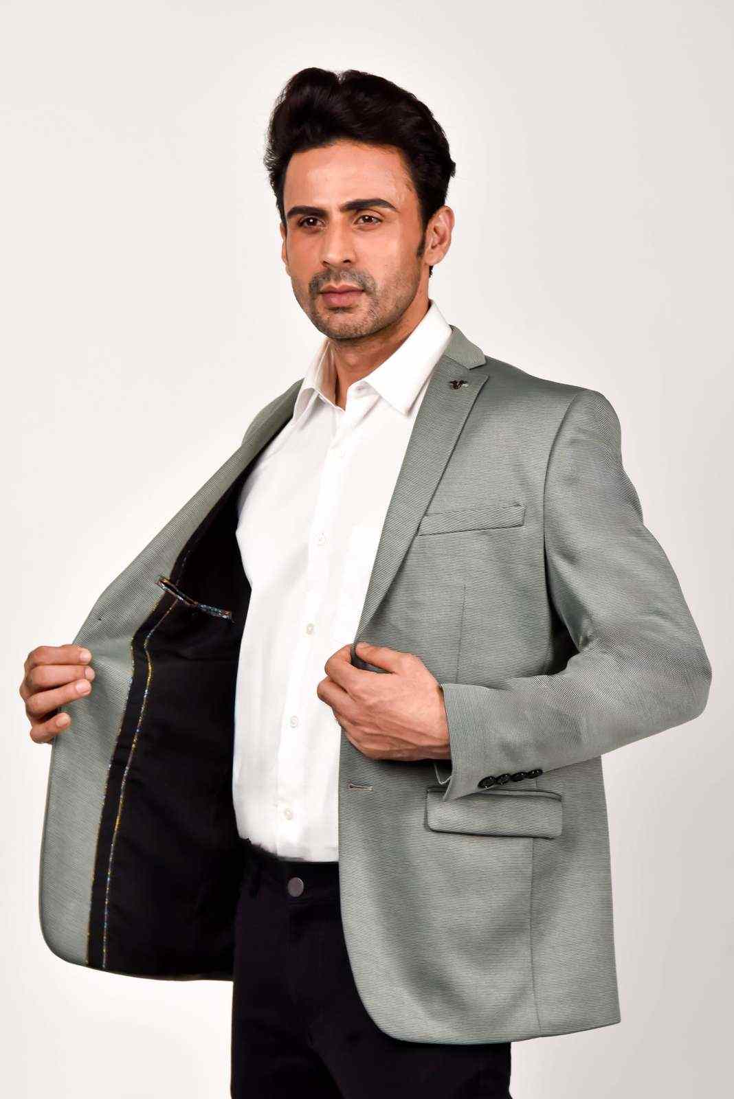 Grey Knitted Blazer for Liesure house-of-united