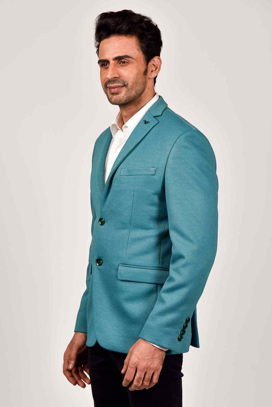 Mint Dobby Knitted Blazer house-of-united