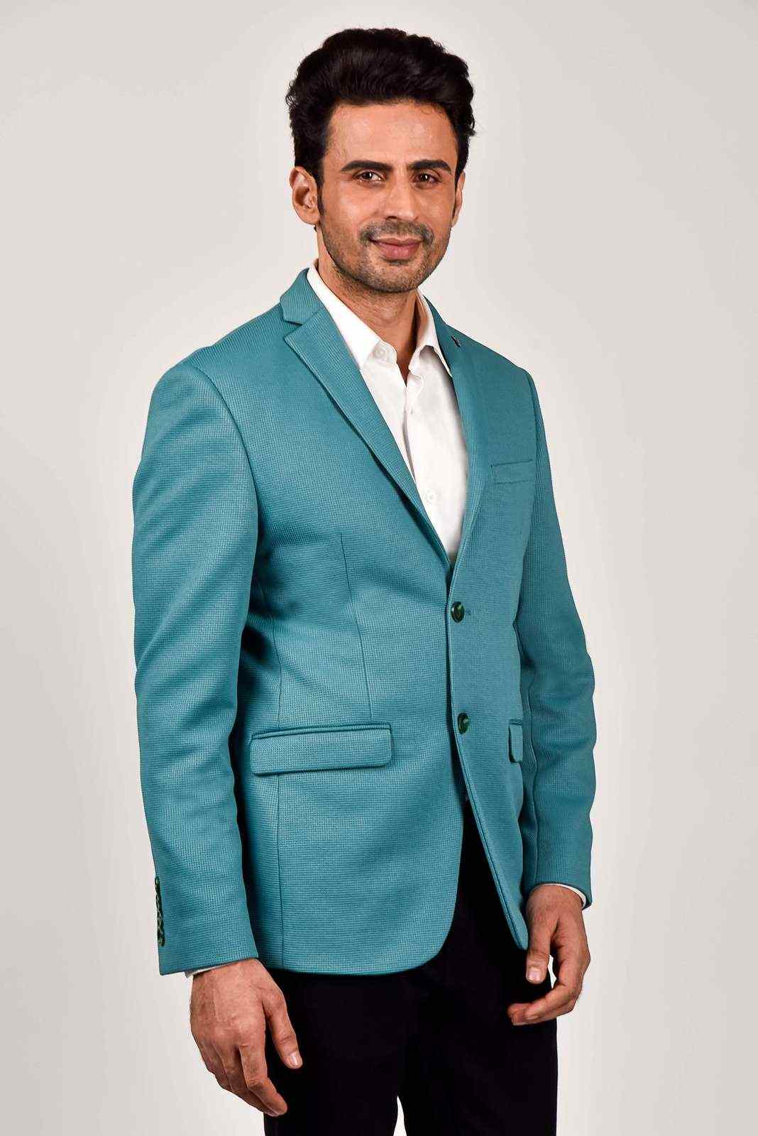Mint Dobby Knitted Blazer house-of-united