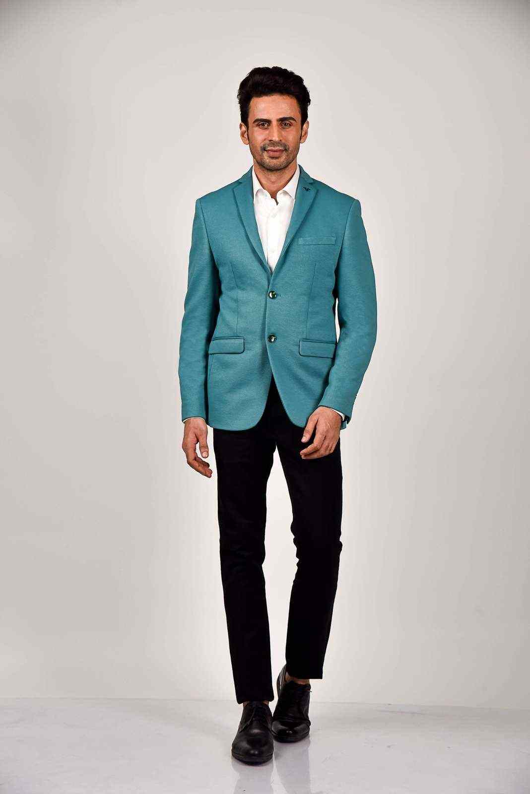 Mint Dobby Knitted Blazer house-of-united