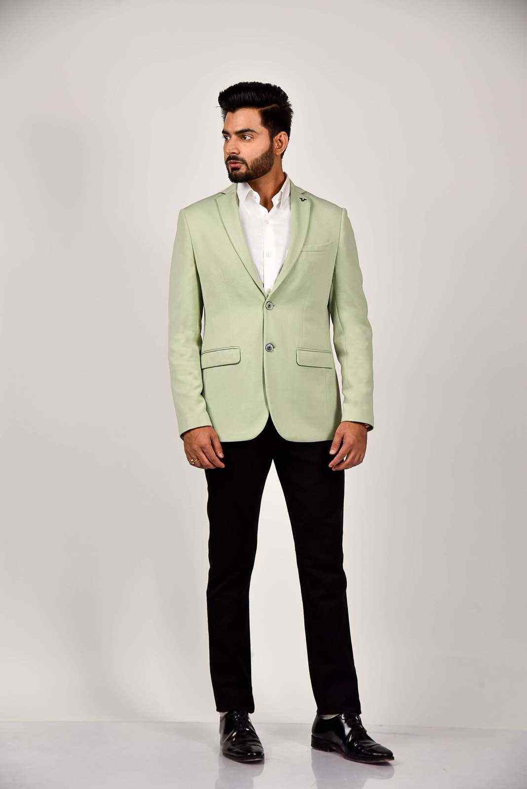 Mint Knitted Stretchable Blazer house-of-united