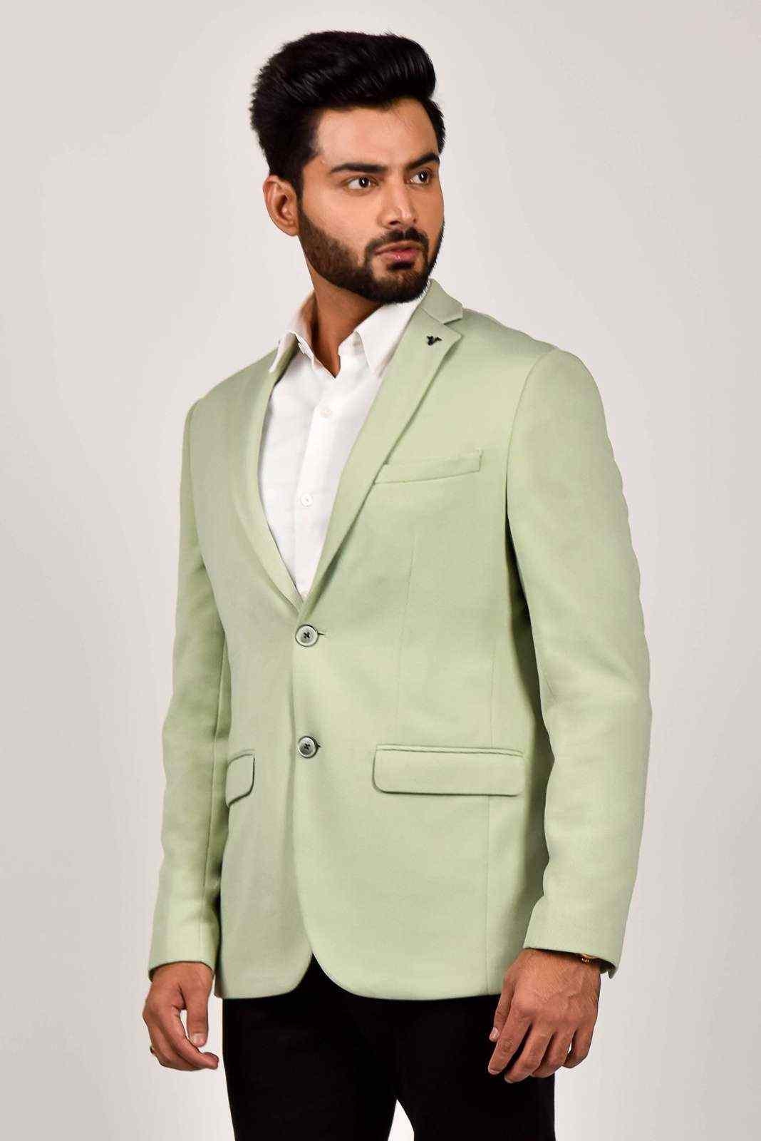 Mint Knitted Stretchable Blazer house-of-united