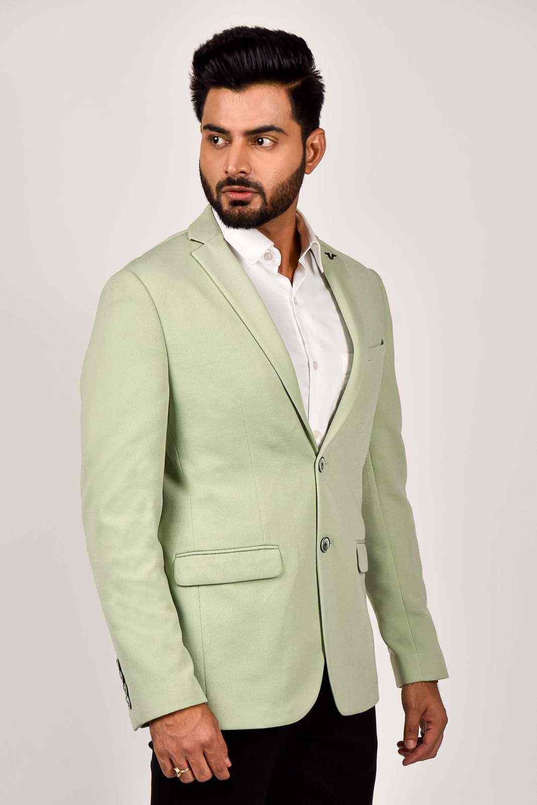 Mint Knitted Stretchable Blazer house-of-united