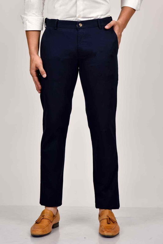 Navy Cotton Trouser house-of-united