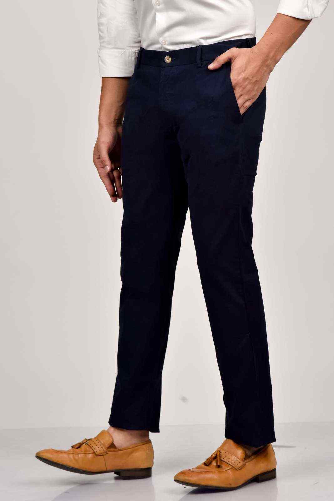 Navy Cotton Trouser house-of-united