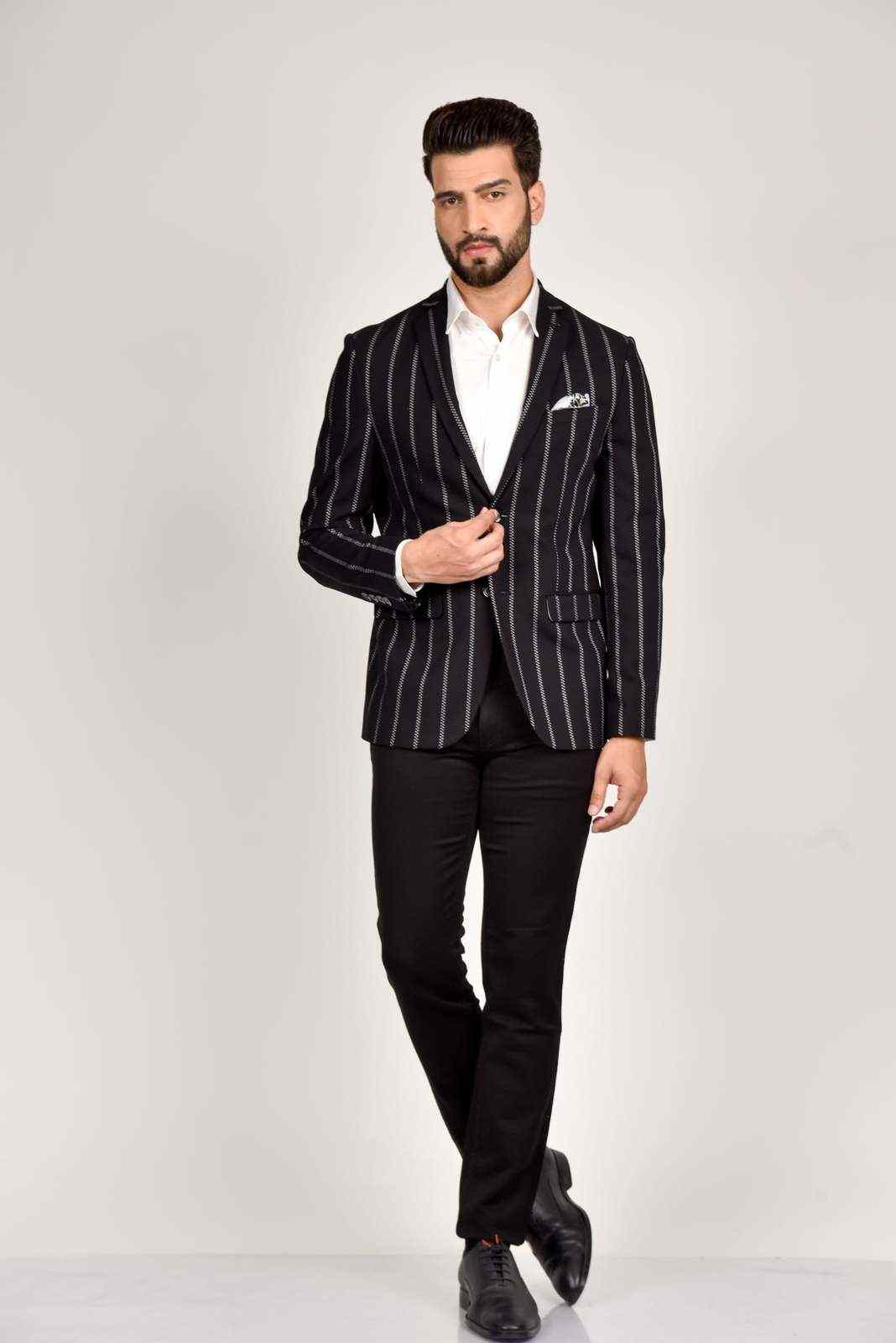 Navy Knitted Blazer for all Occasions house-of-united