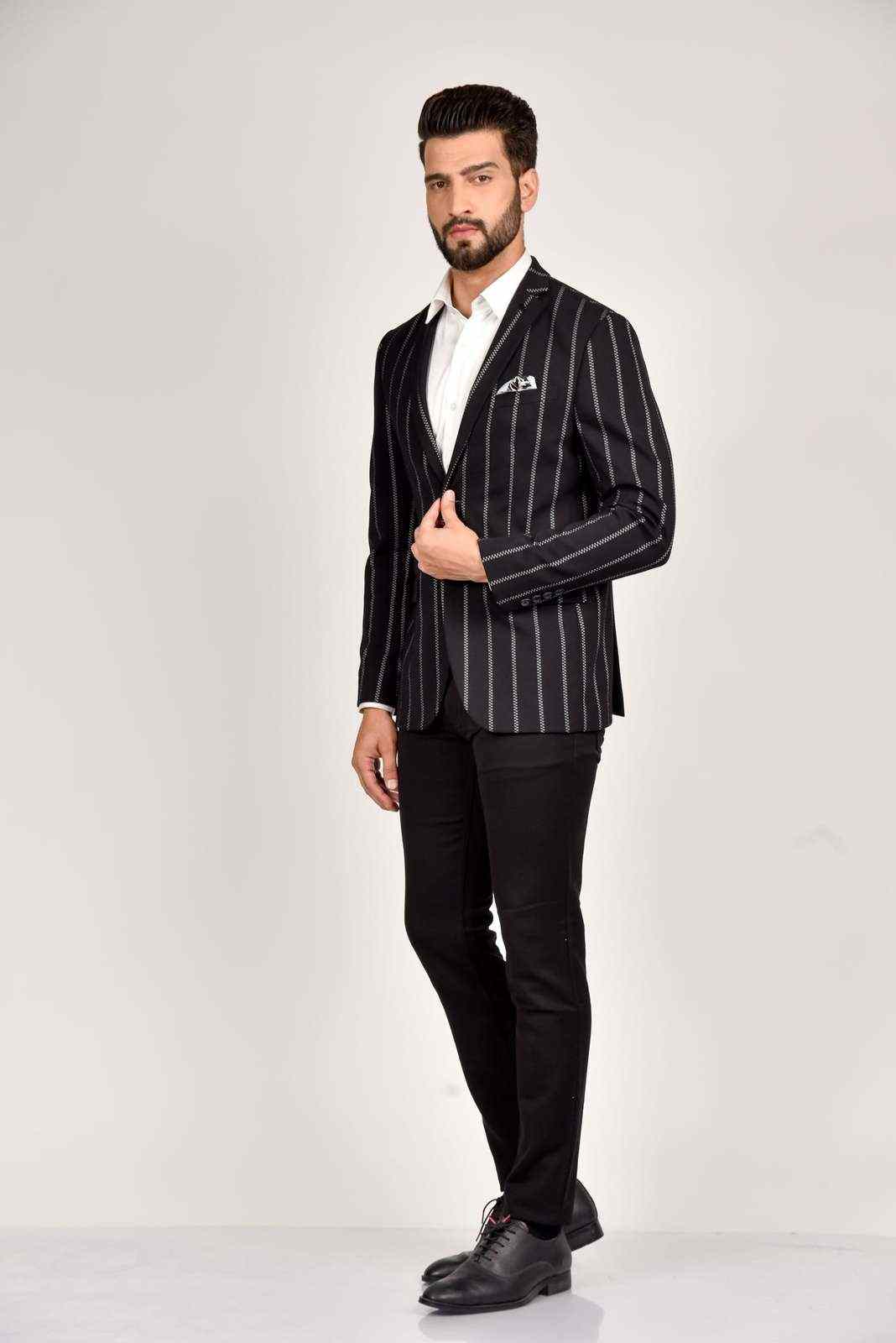 Navy Knitted Blazer for all Occasions house-of-united