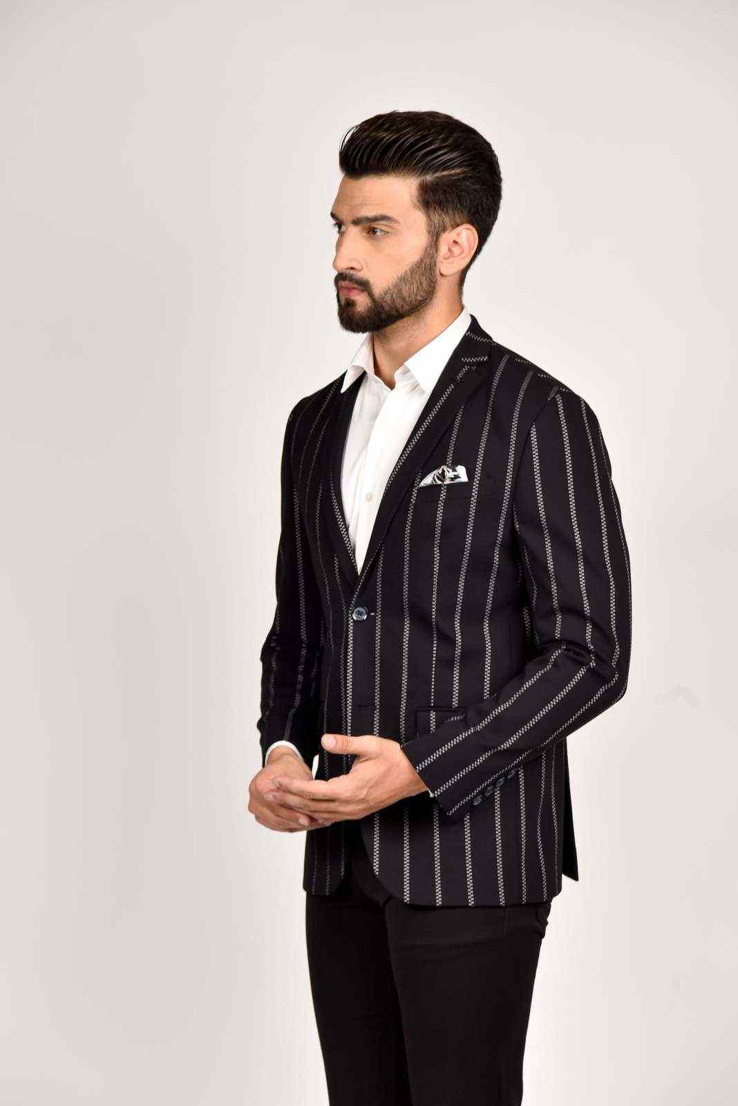 Navy Knitted Blazer for all Occasions house-of-united