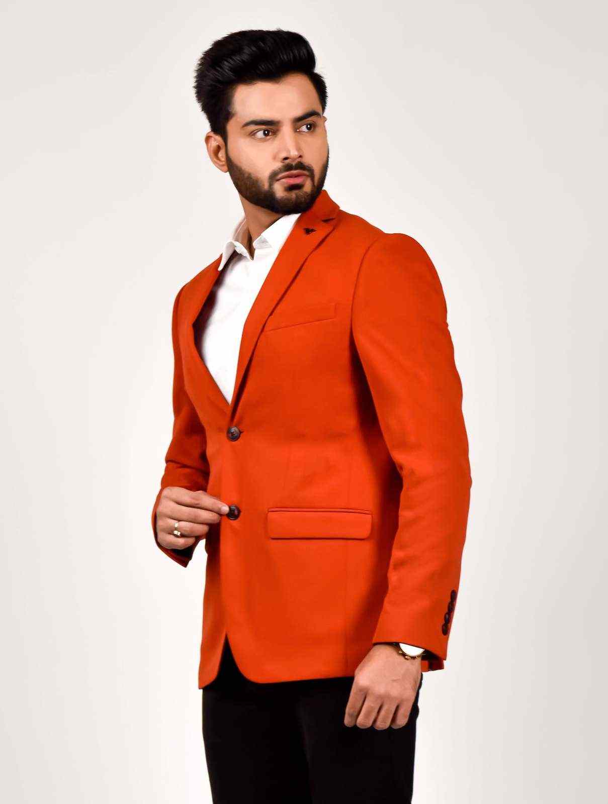 Rust Knit Blazer house-of-united