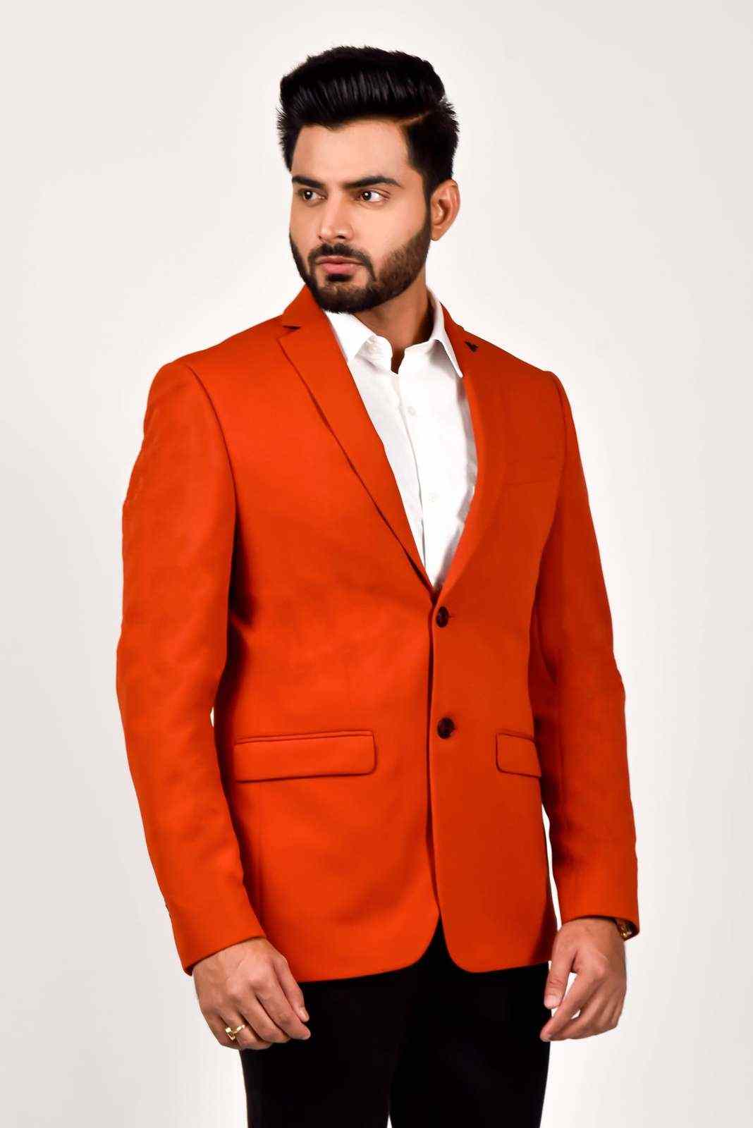 Rust Knit Blazer house-of-united