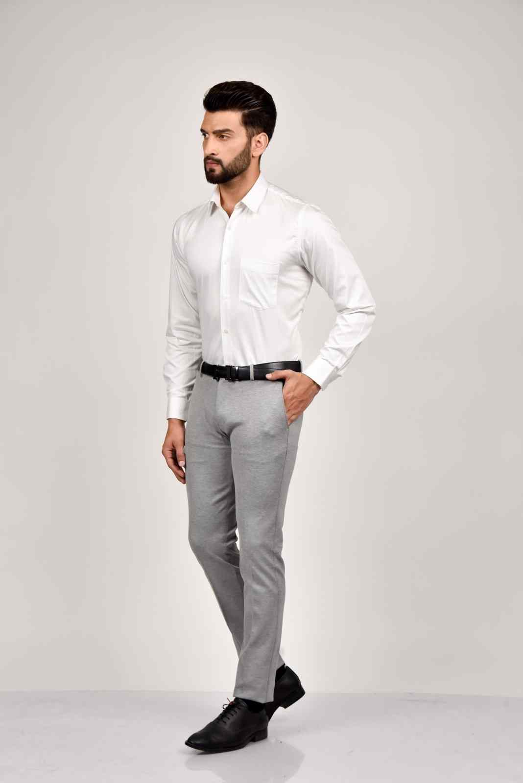 White Cotton Satin Shirt house-of-united