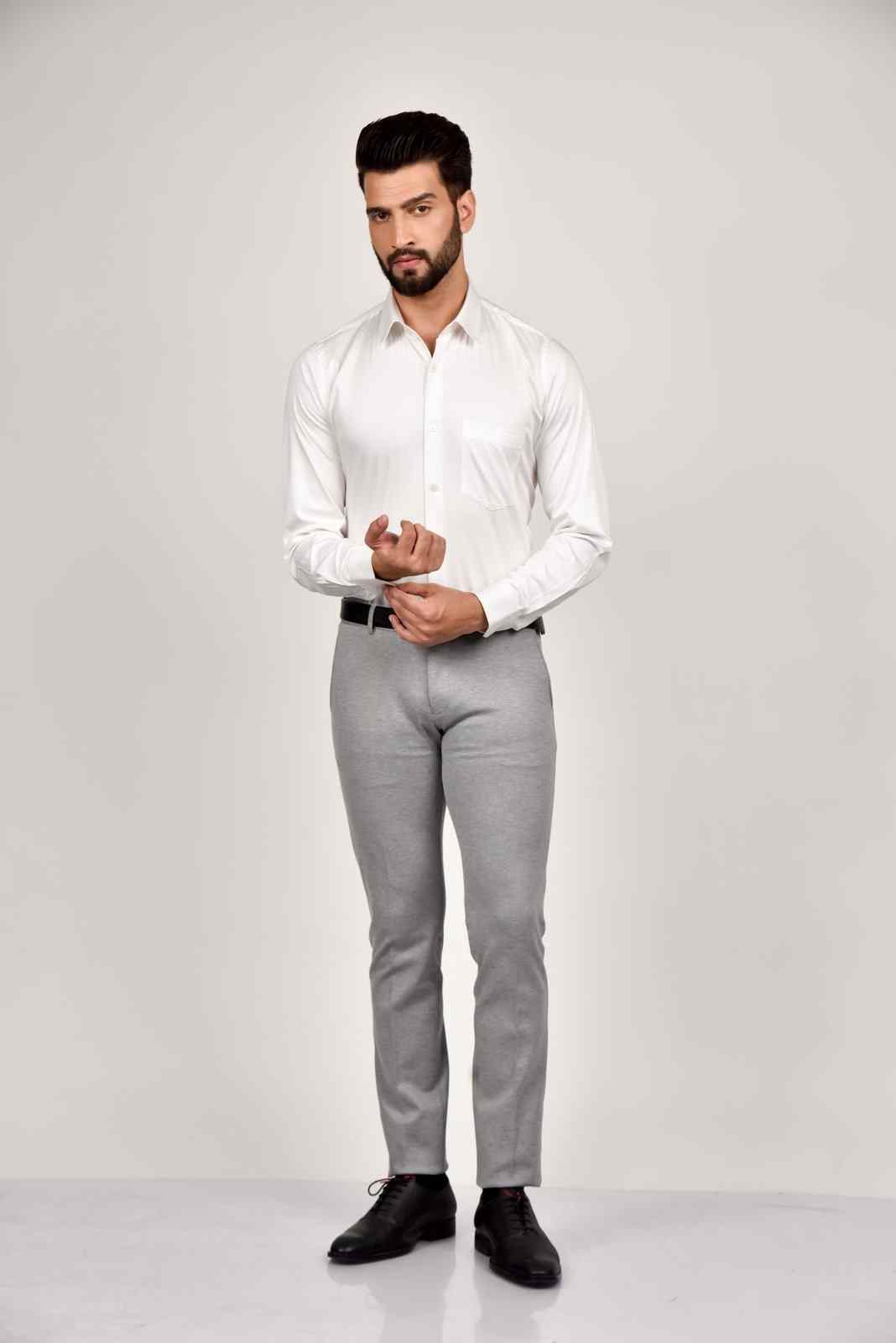 White Cotton Satin Shirt house-of-united