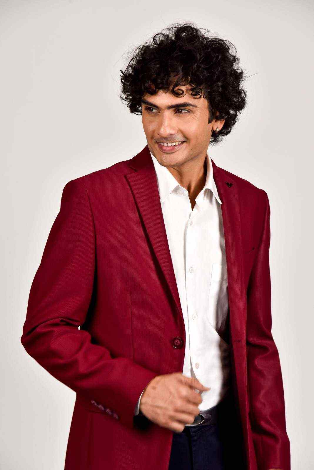Wine Knit Blazer house-of-united