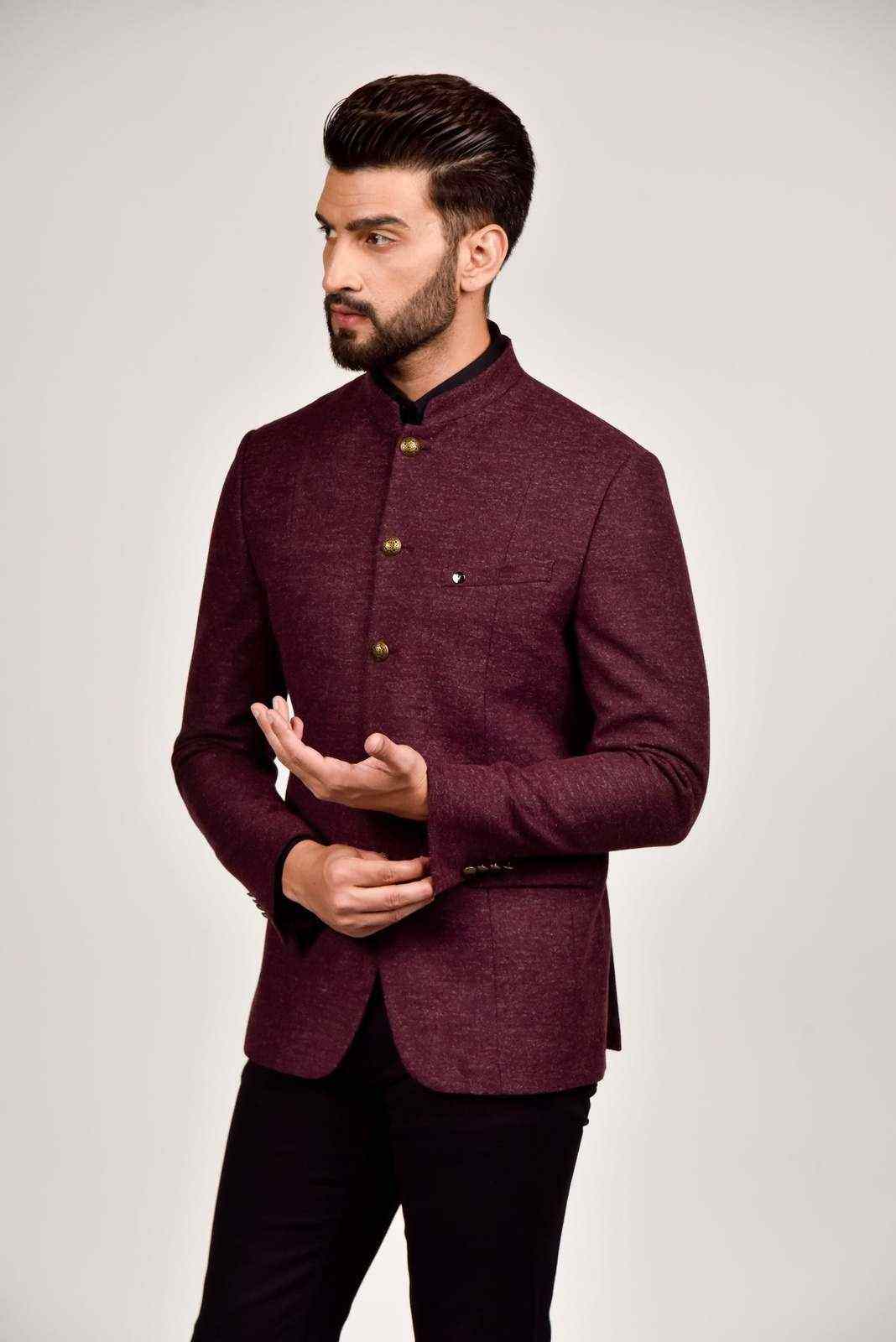 Wine Tweed Blazer house-of-united