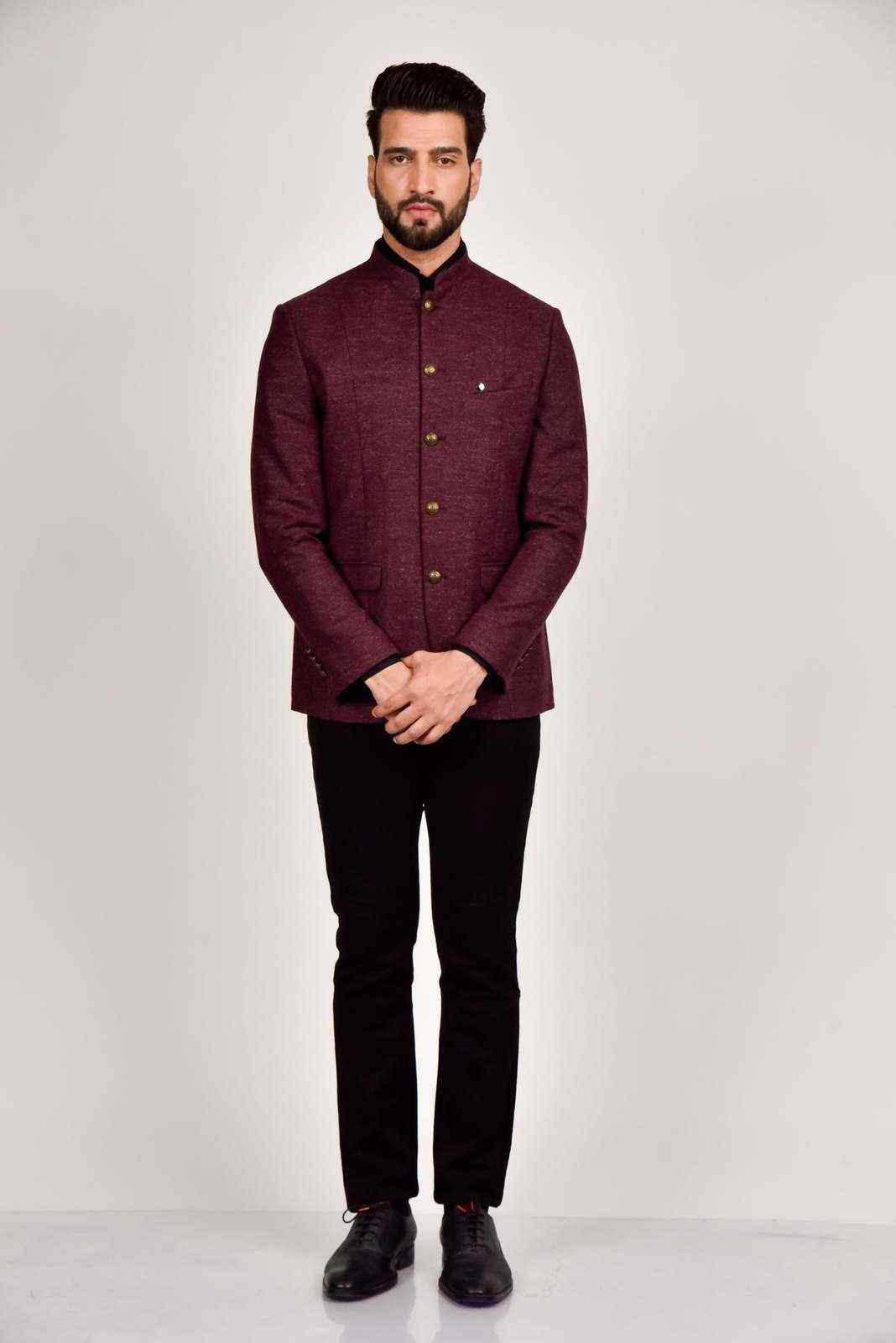 Wine Tweed Blazer house-of-united