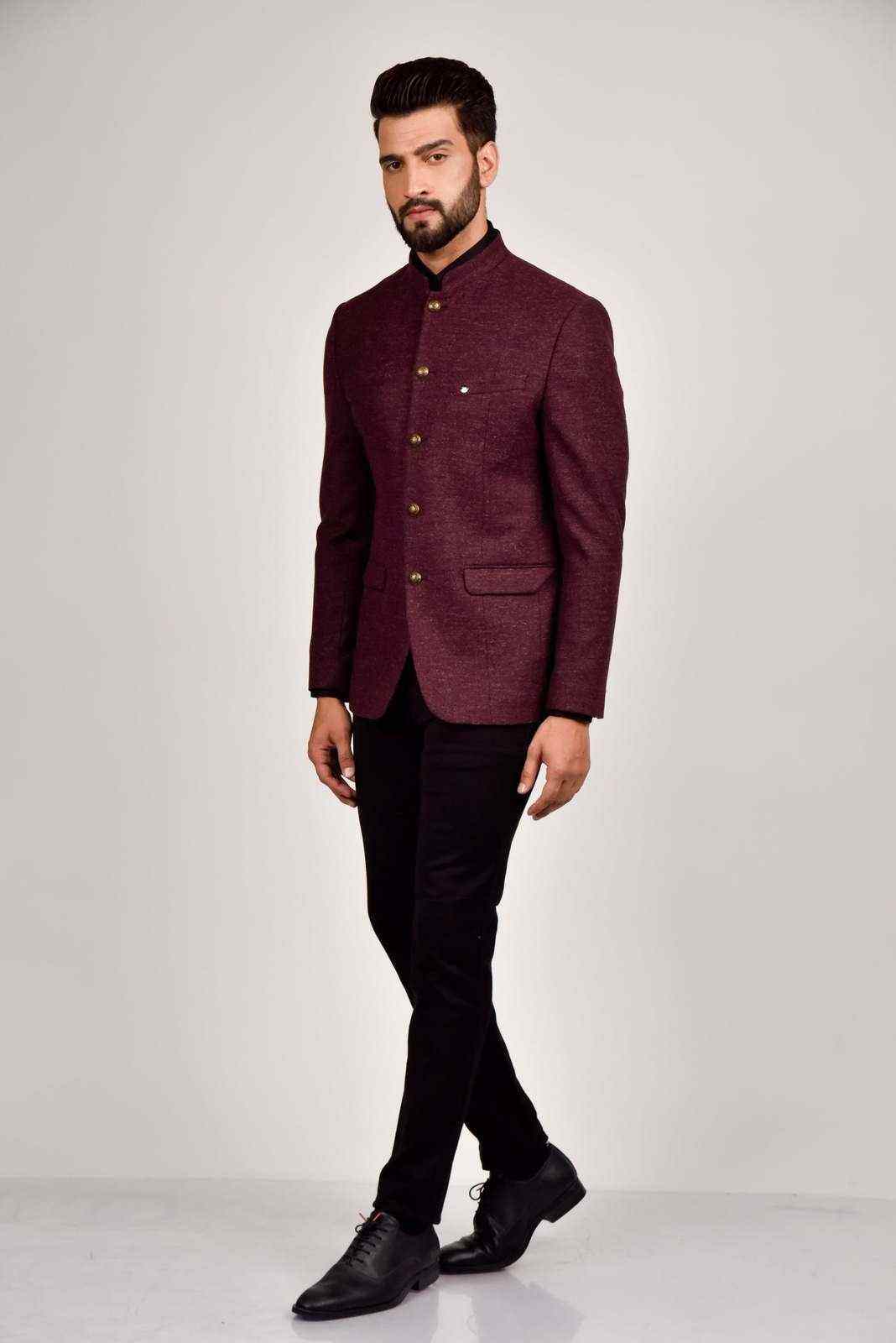 Wine Tweed Blazer house-of-united