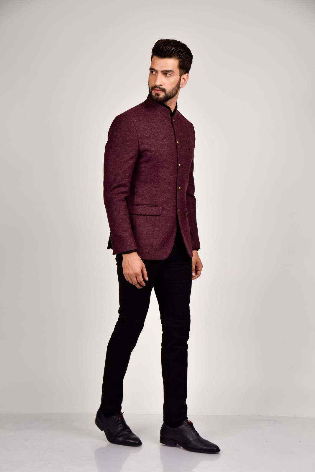 Wine Tweed Blazer house-of-united