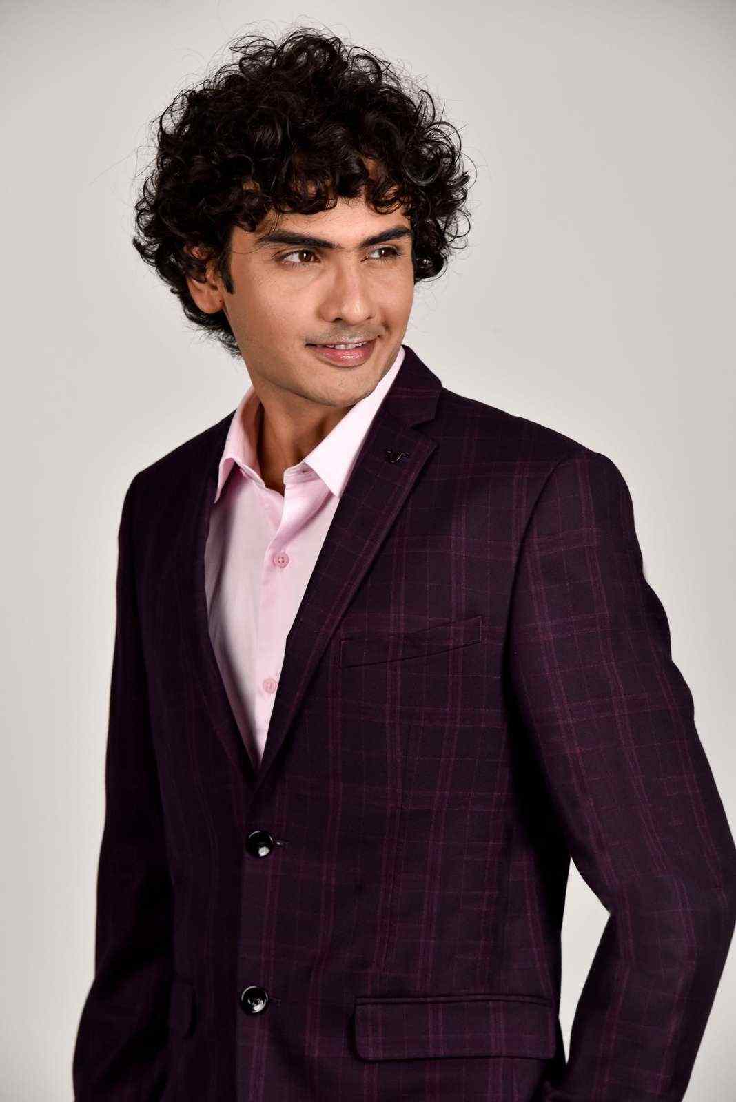 Wine Woven Blazer house-of-united