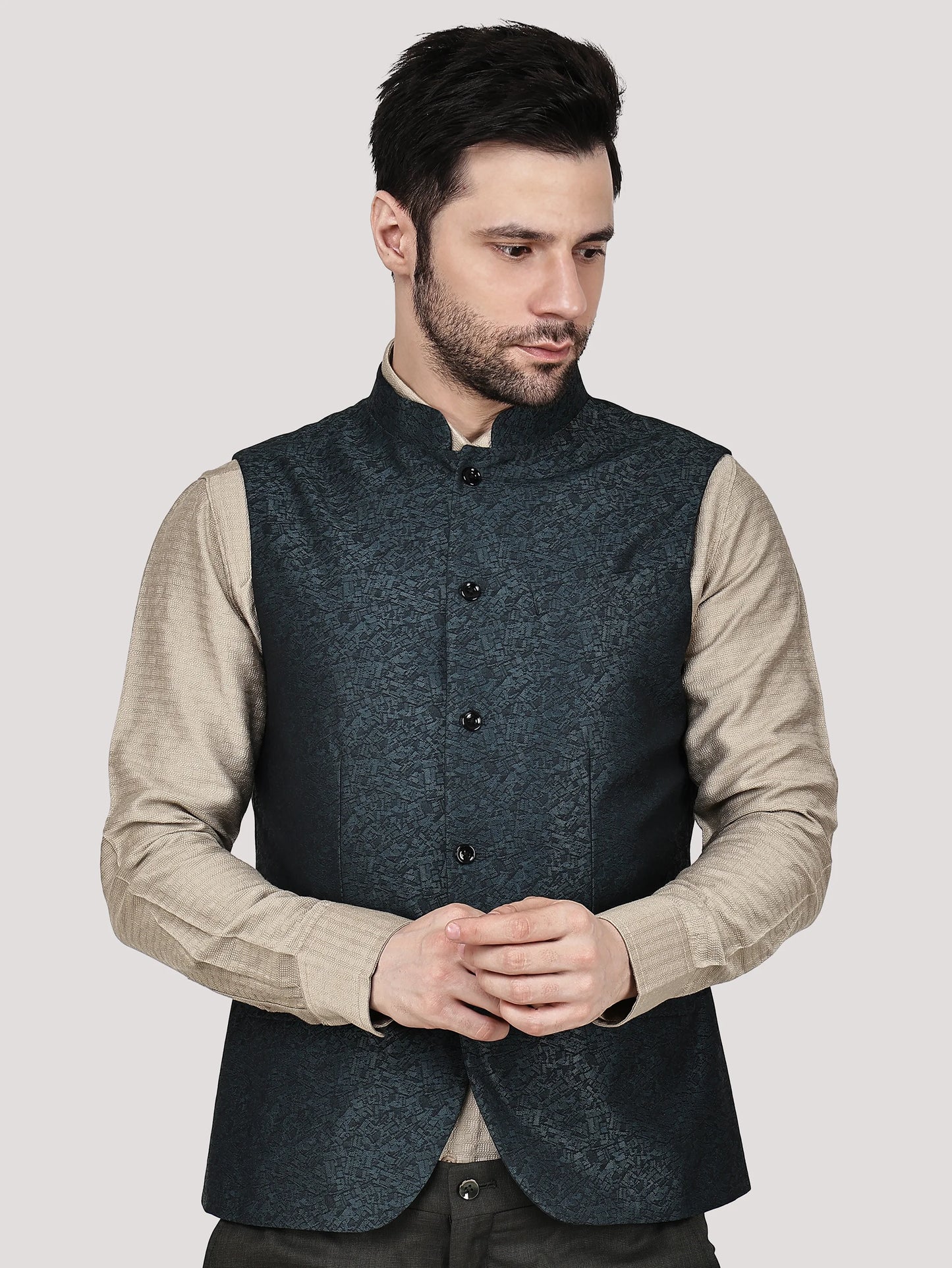 Jaquard Nehru Jacket