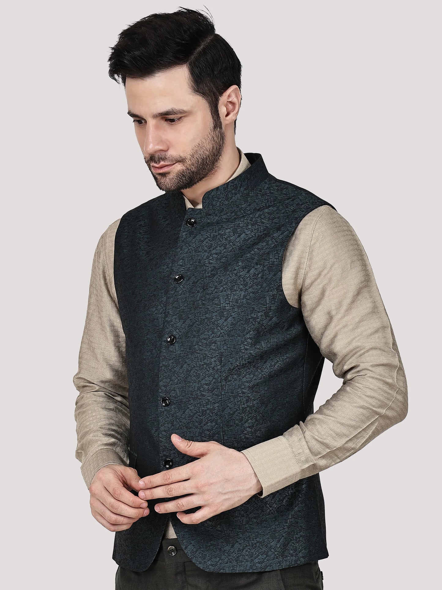 Jaquard Nehru Jacket
