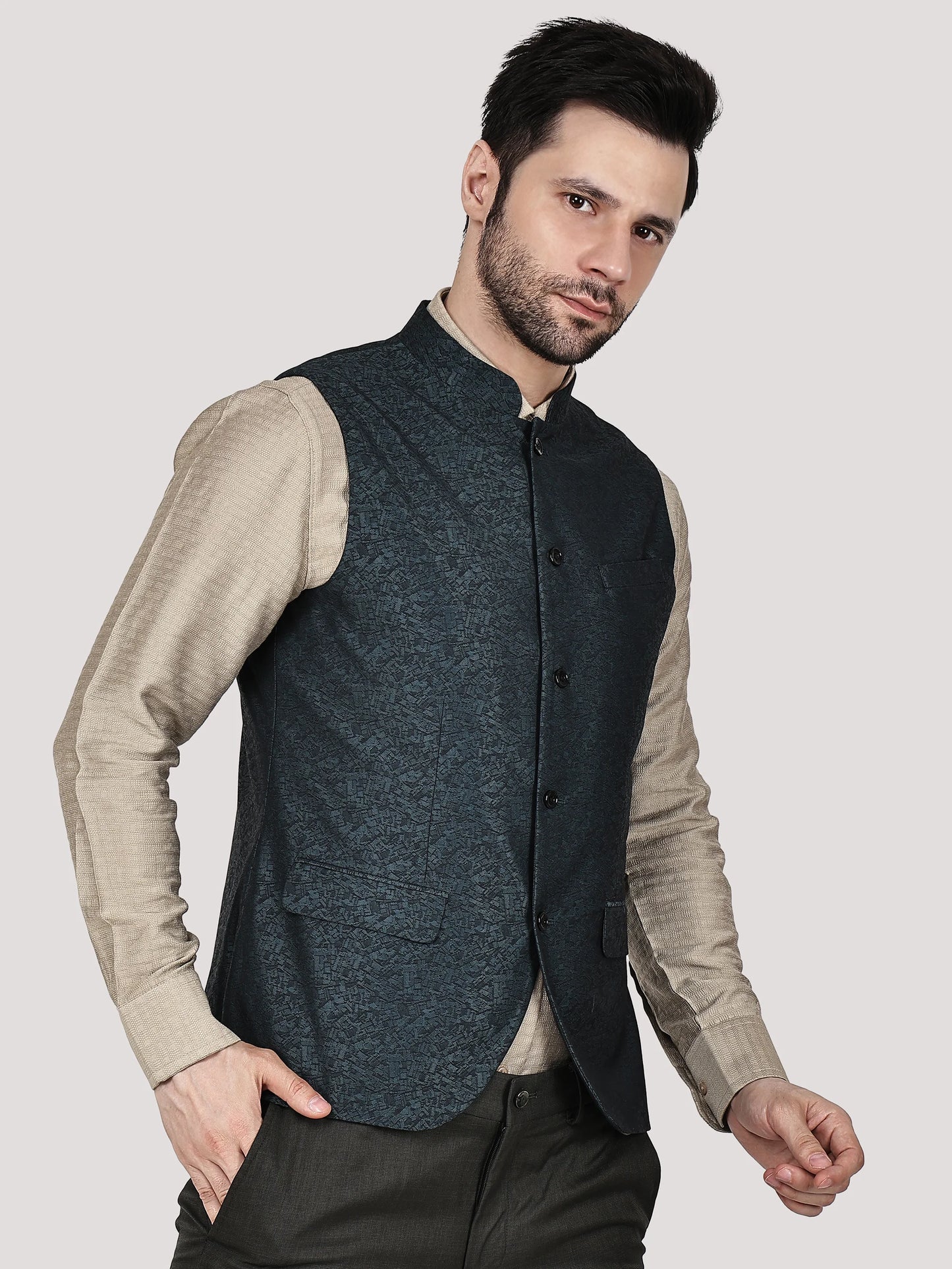 Jaquard Nehru Jacket
