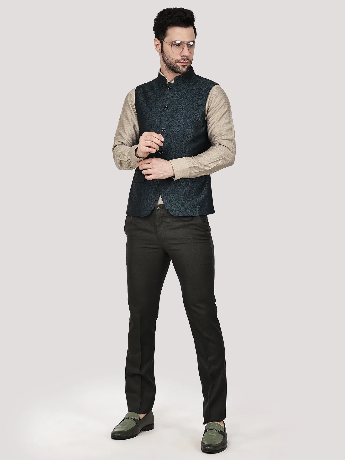 Jaquard Nehru Jacket