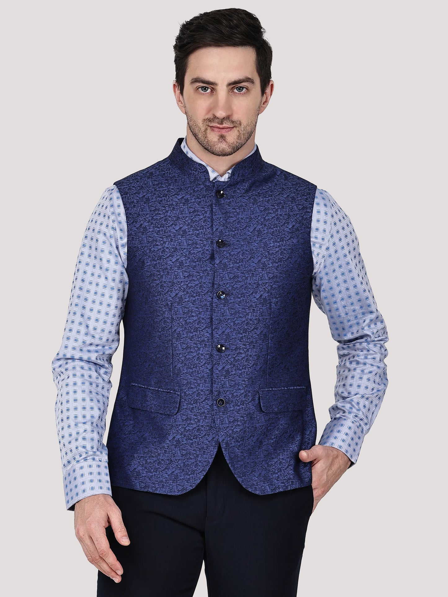 Jaquard Nehru Jacket