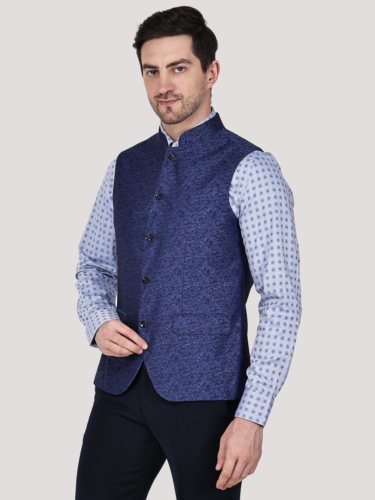 Jaquard Nehru Jacket