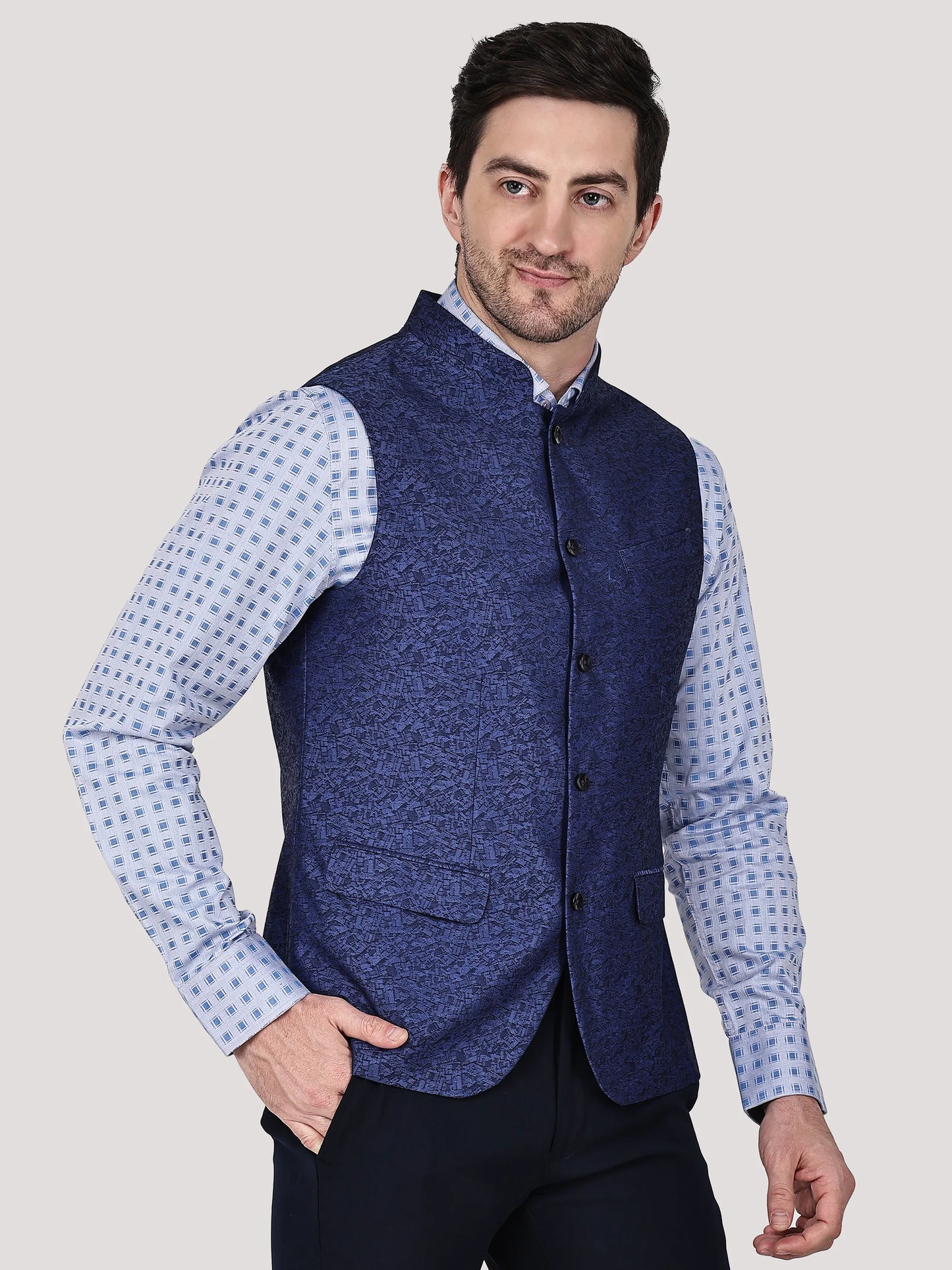 Jaquard Nehru Jacket