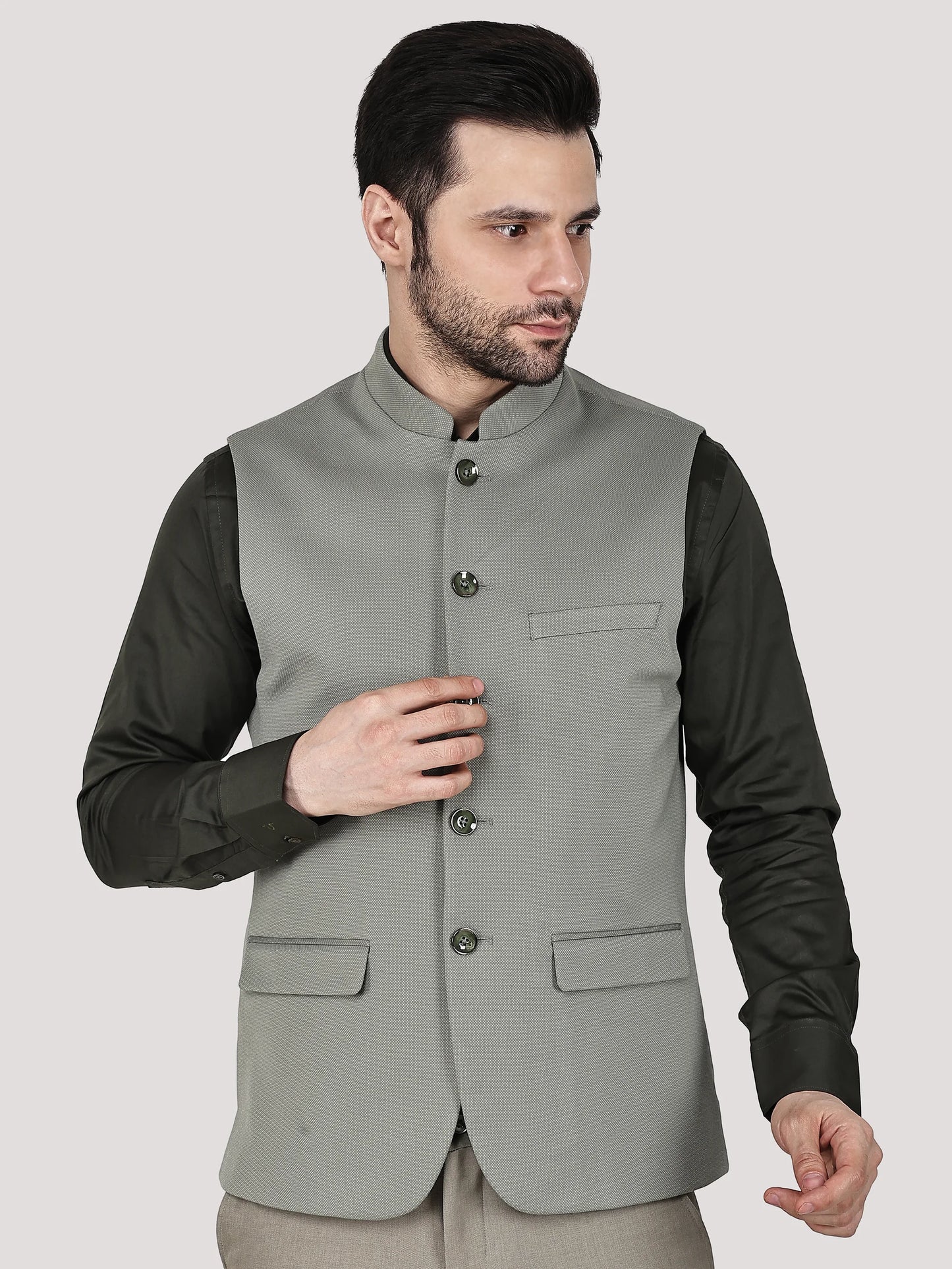Stretchable Nehru Jacket