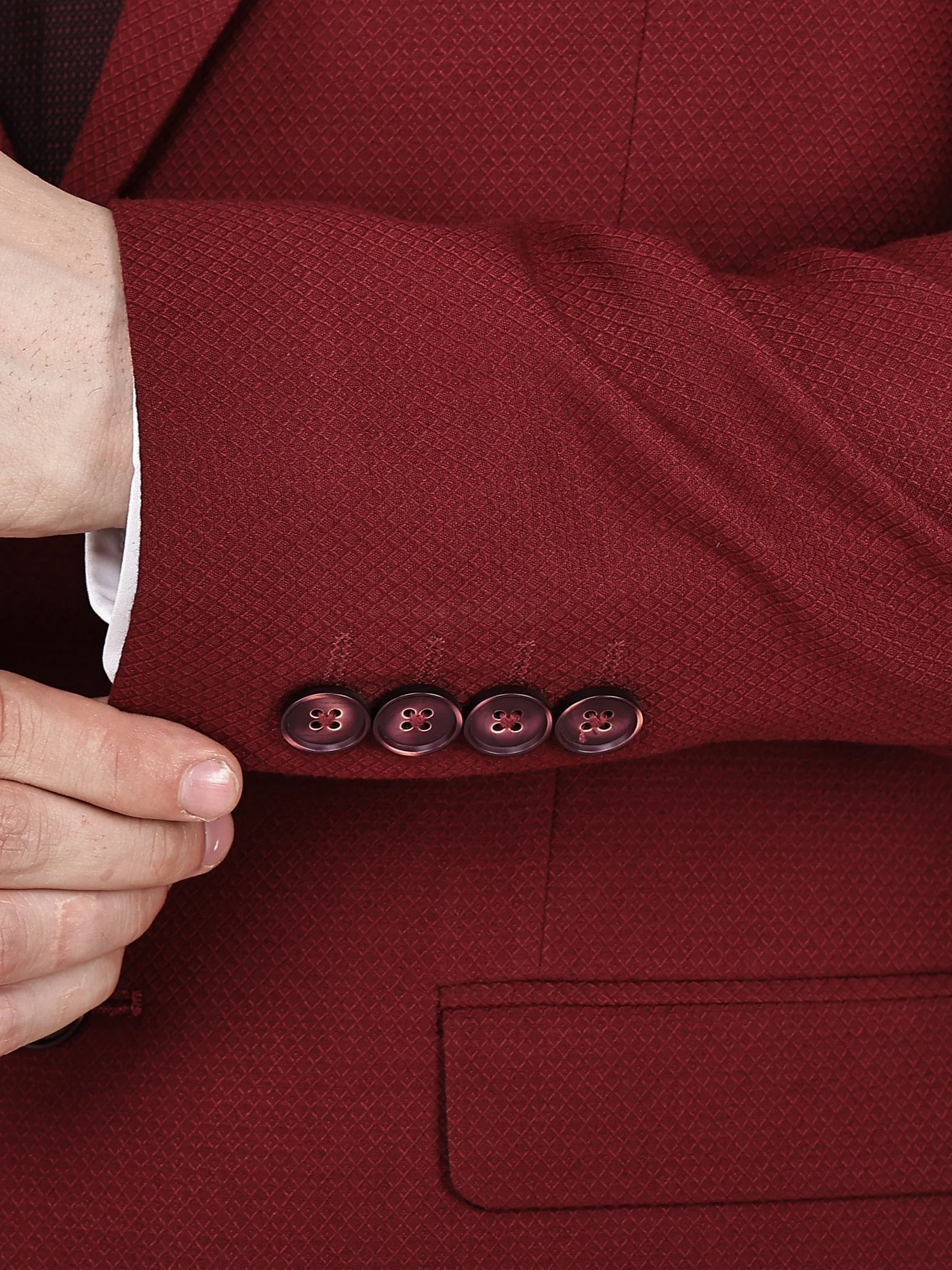 Contrast Waistcoat 3 Pcs Suit