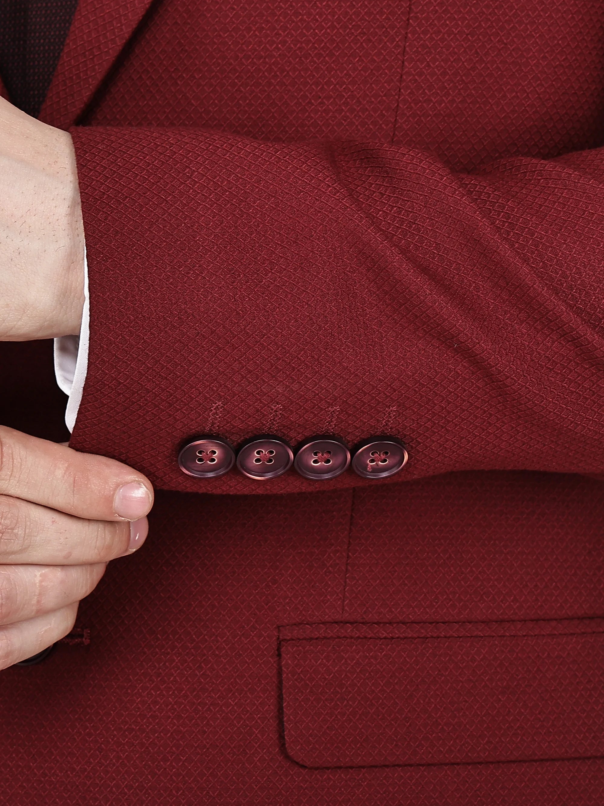 Contrast Waistcoat 3 Pcs Suit