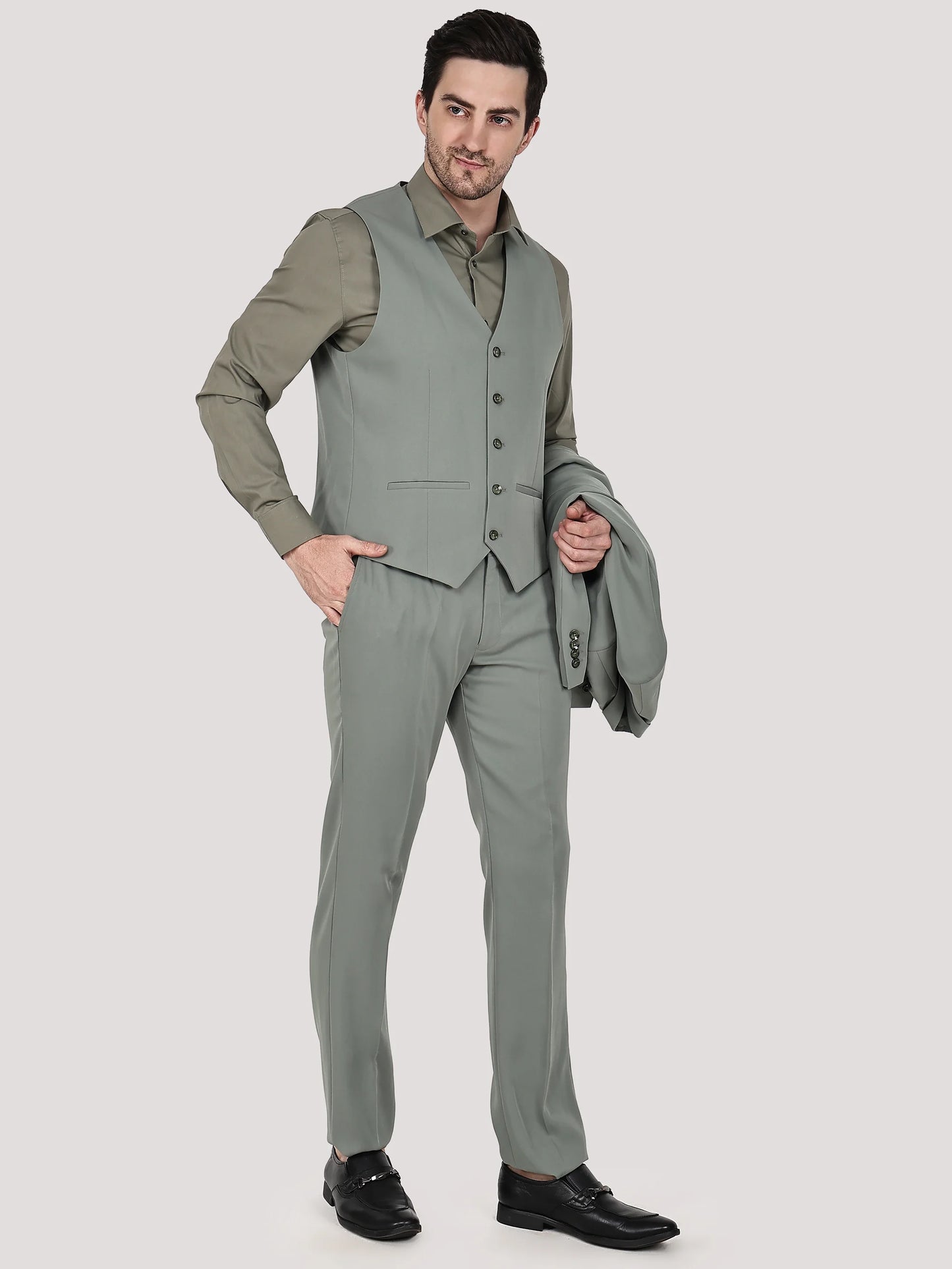 Wrinkle Free 3 Pc Suit