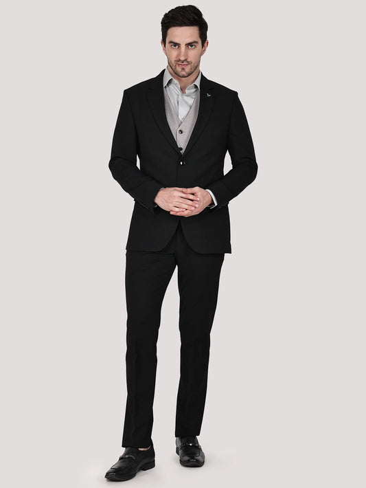 3pc Contrast Reversible Waistcoat Suit