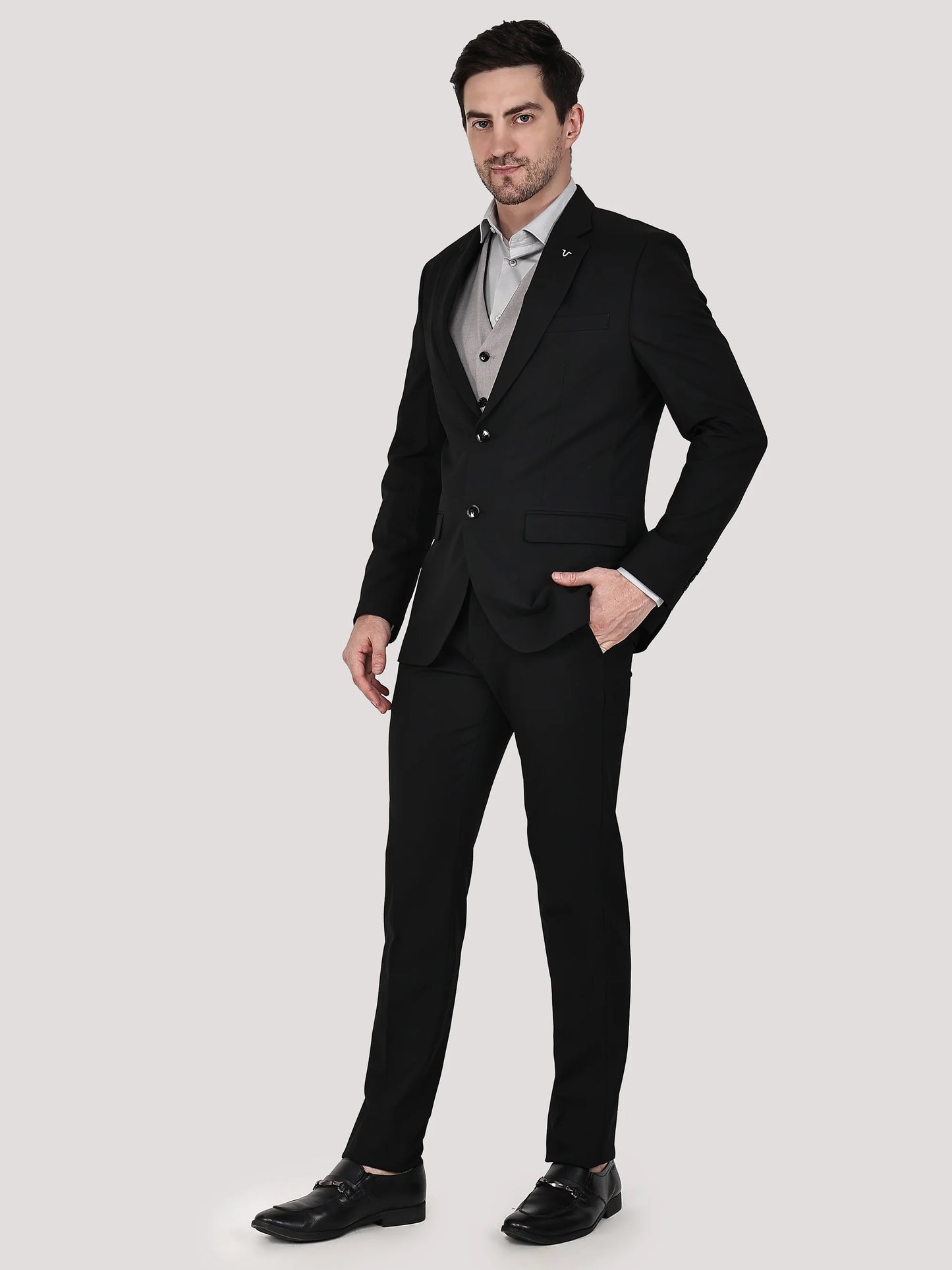 3pc Contrast Reversible Waistcoat Suit