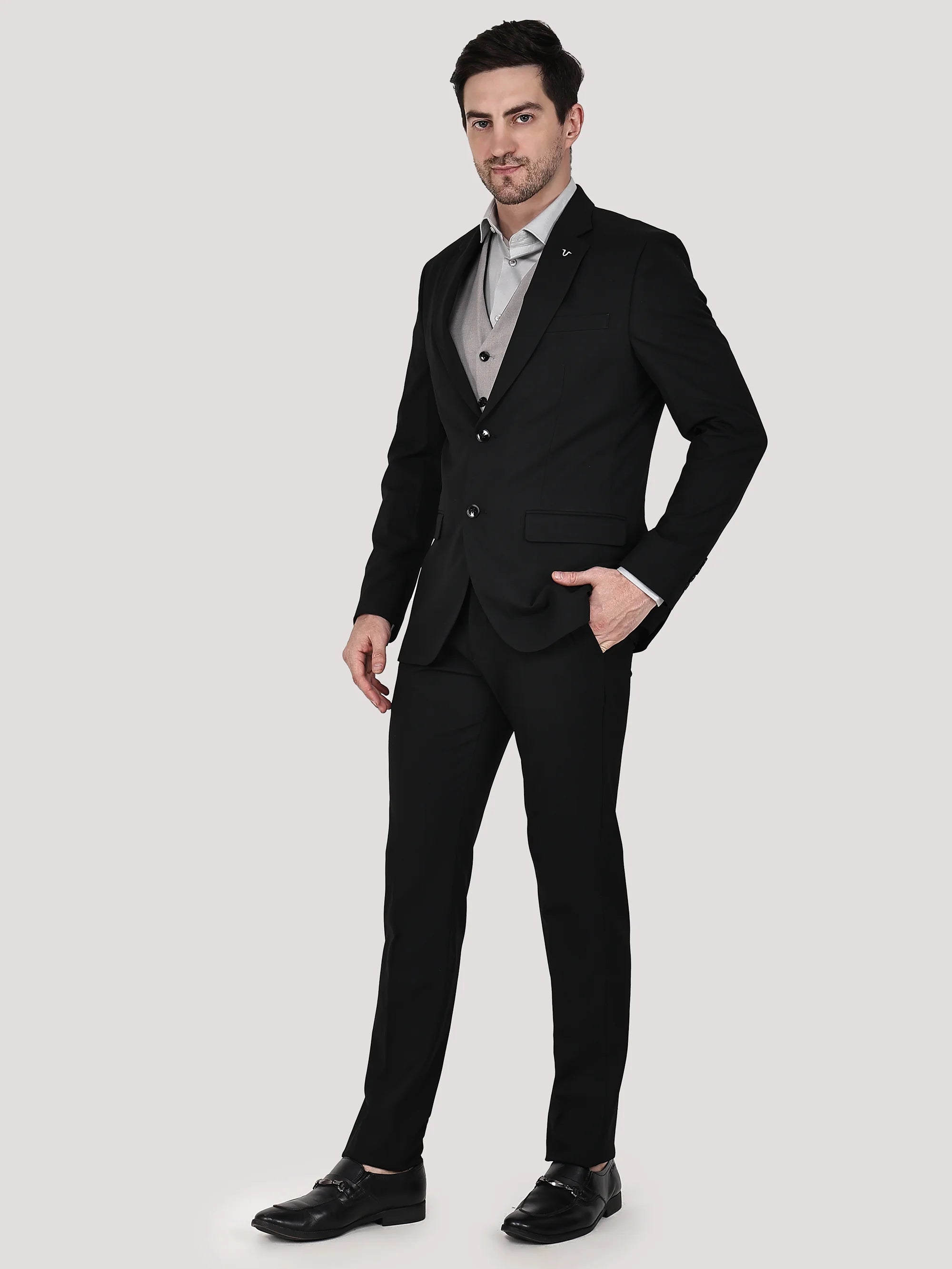 3pc Contrast Reversible Waistcoat Suit