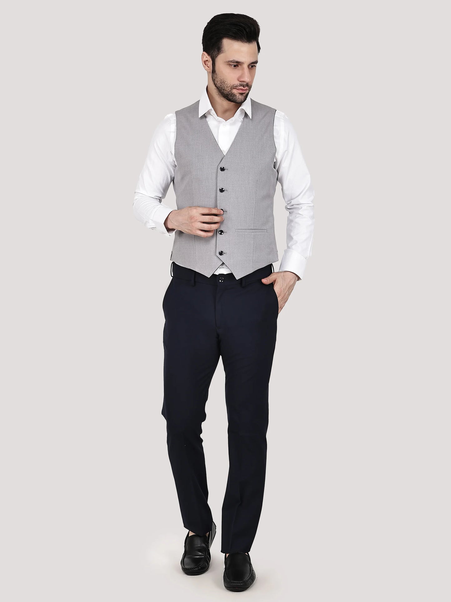3pc Contrast Reversible Waistcoat Suit