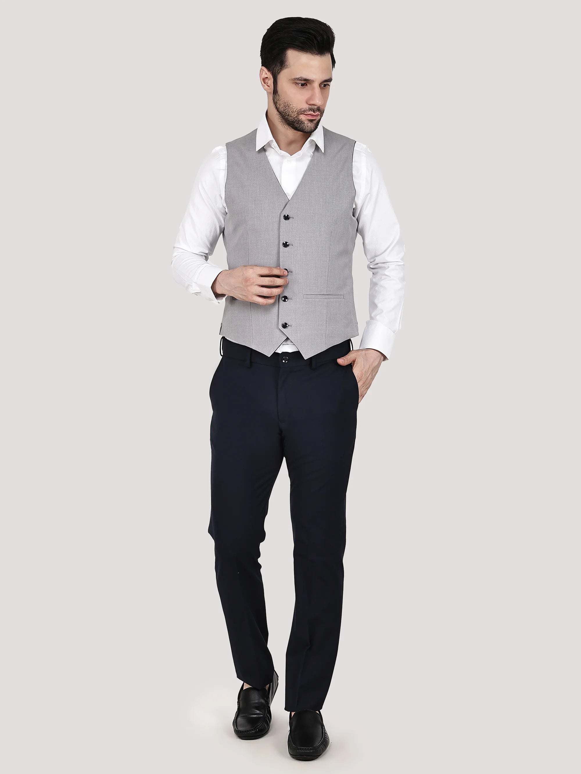 3pc Contrast Reversible Waistcoat Suit
