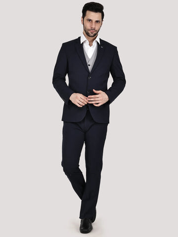 3pc Contrast Reversible Waistcoat Suit