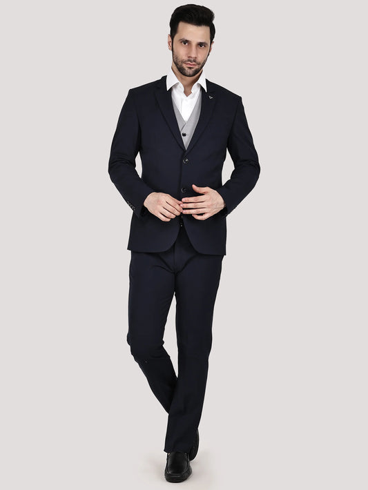 3pc Contrast Reversible Waistcoat Suit