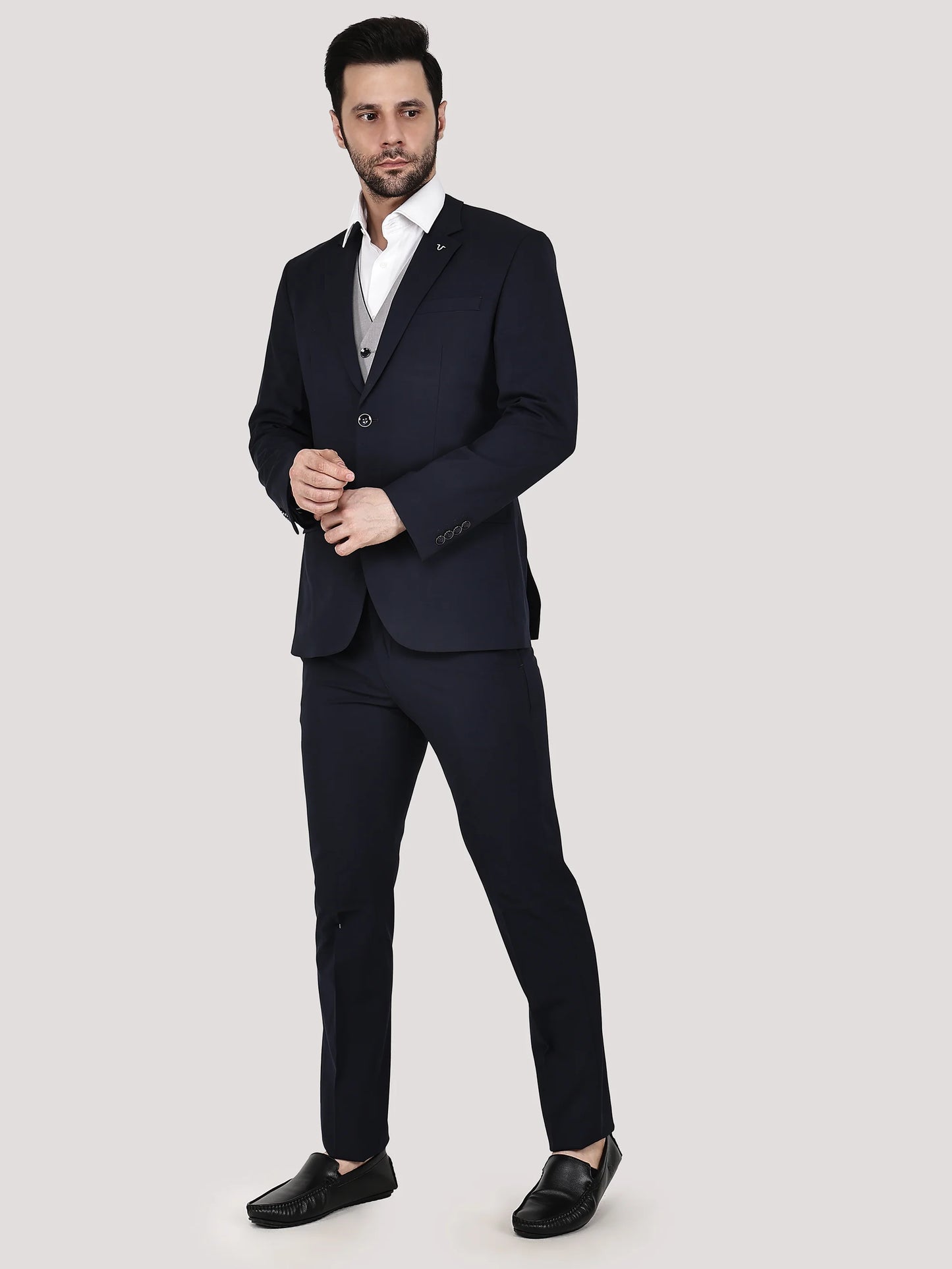 3pc Contrast Reversible Waistcoat Suit
