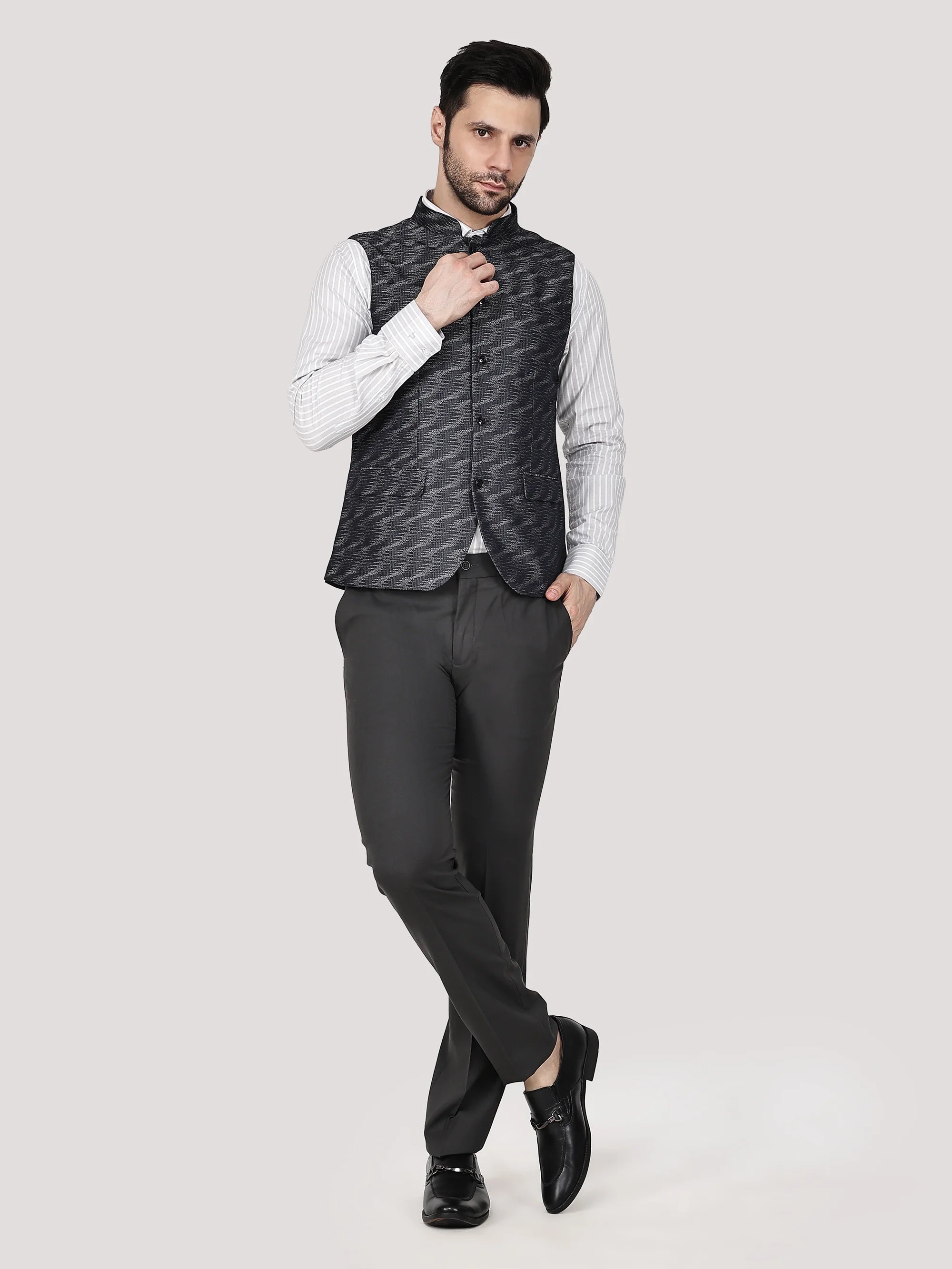 Jaquard Nehru Jacket