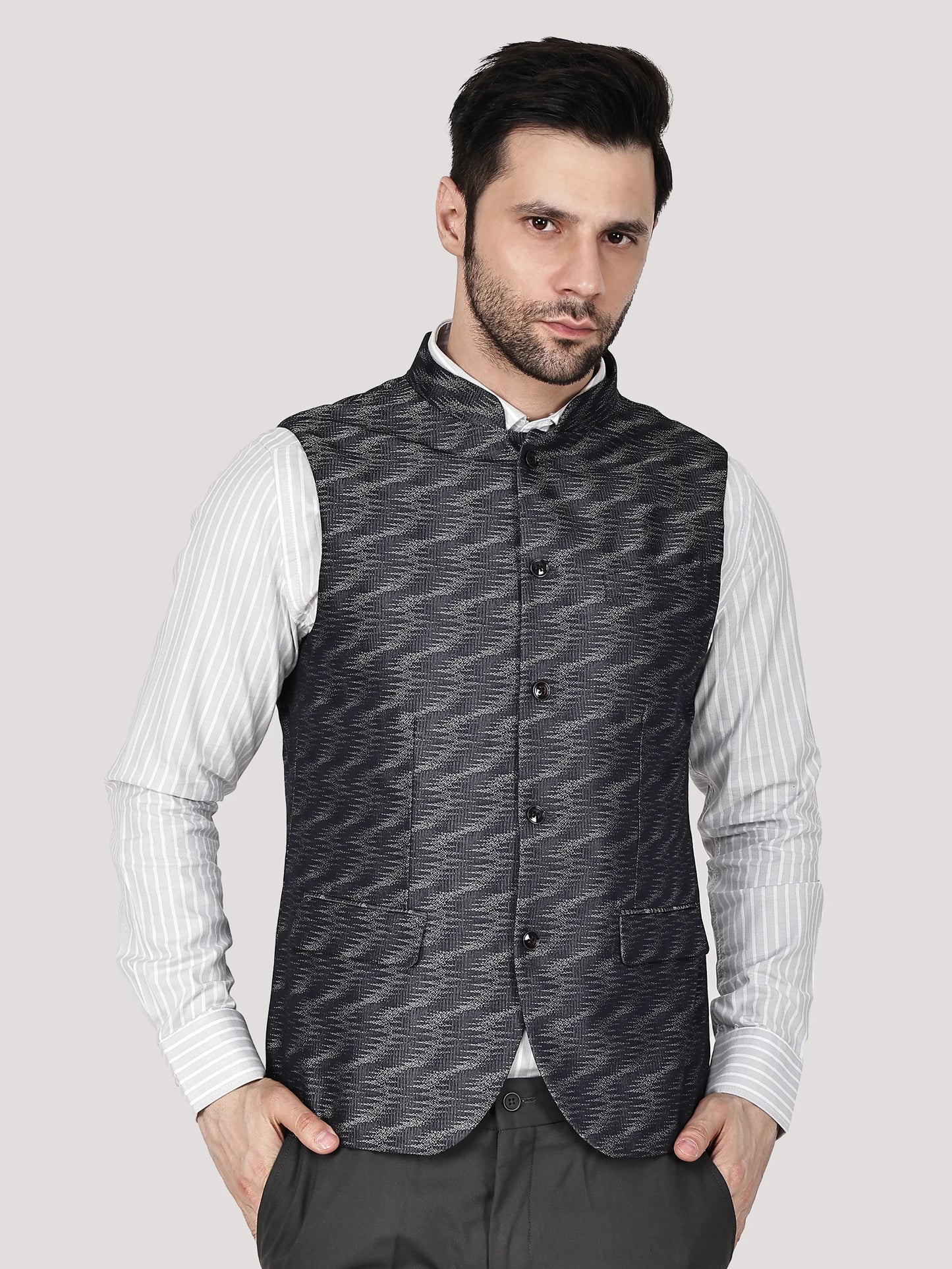 Jaquard Nehru Jacket