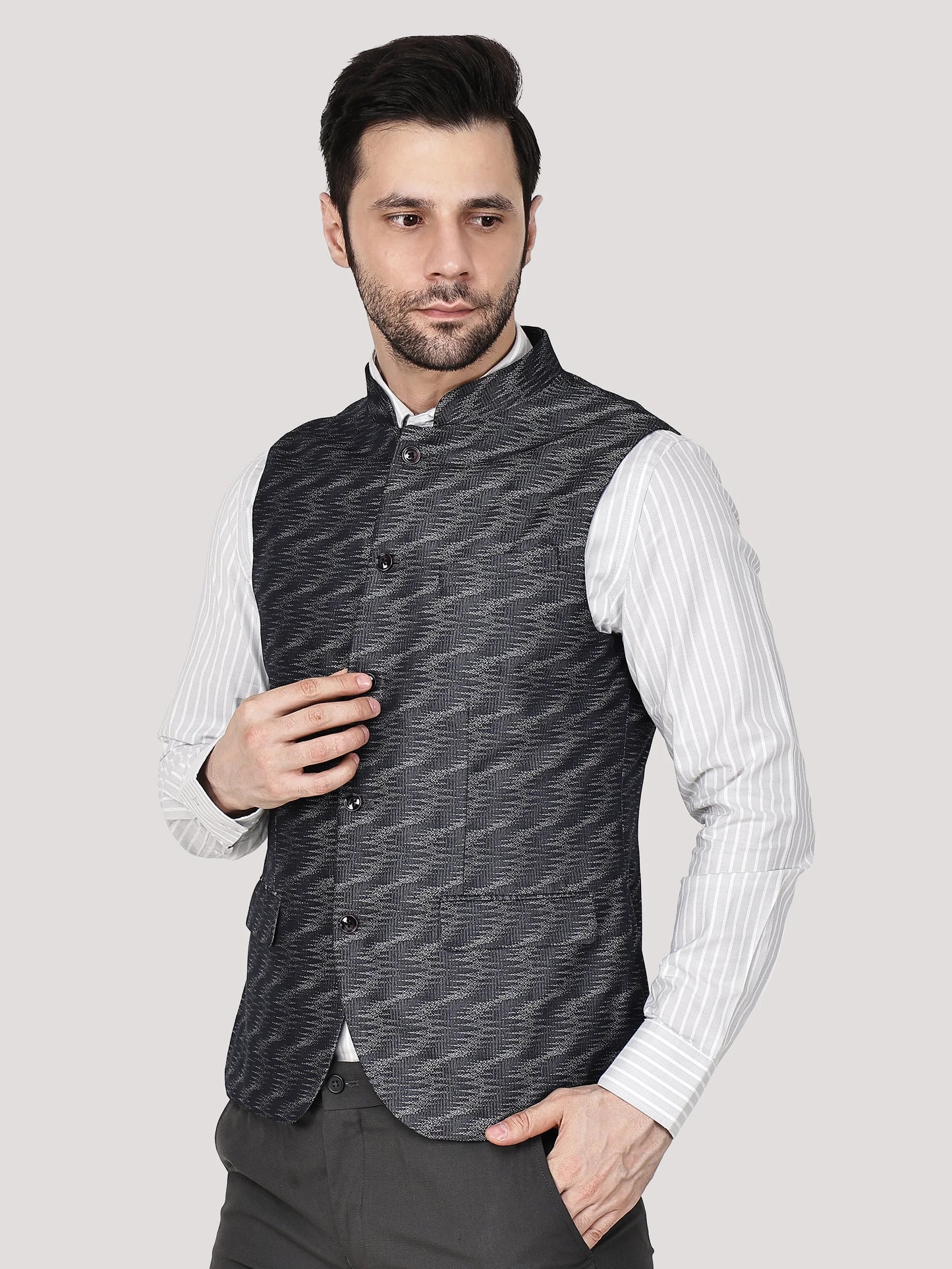 Jaquard Nehru Jacket