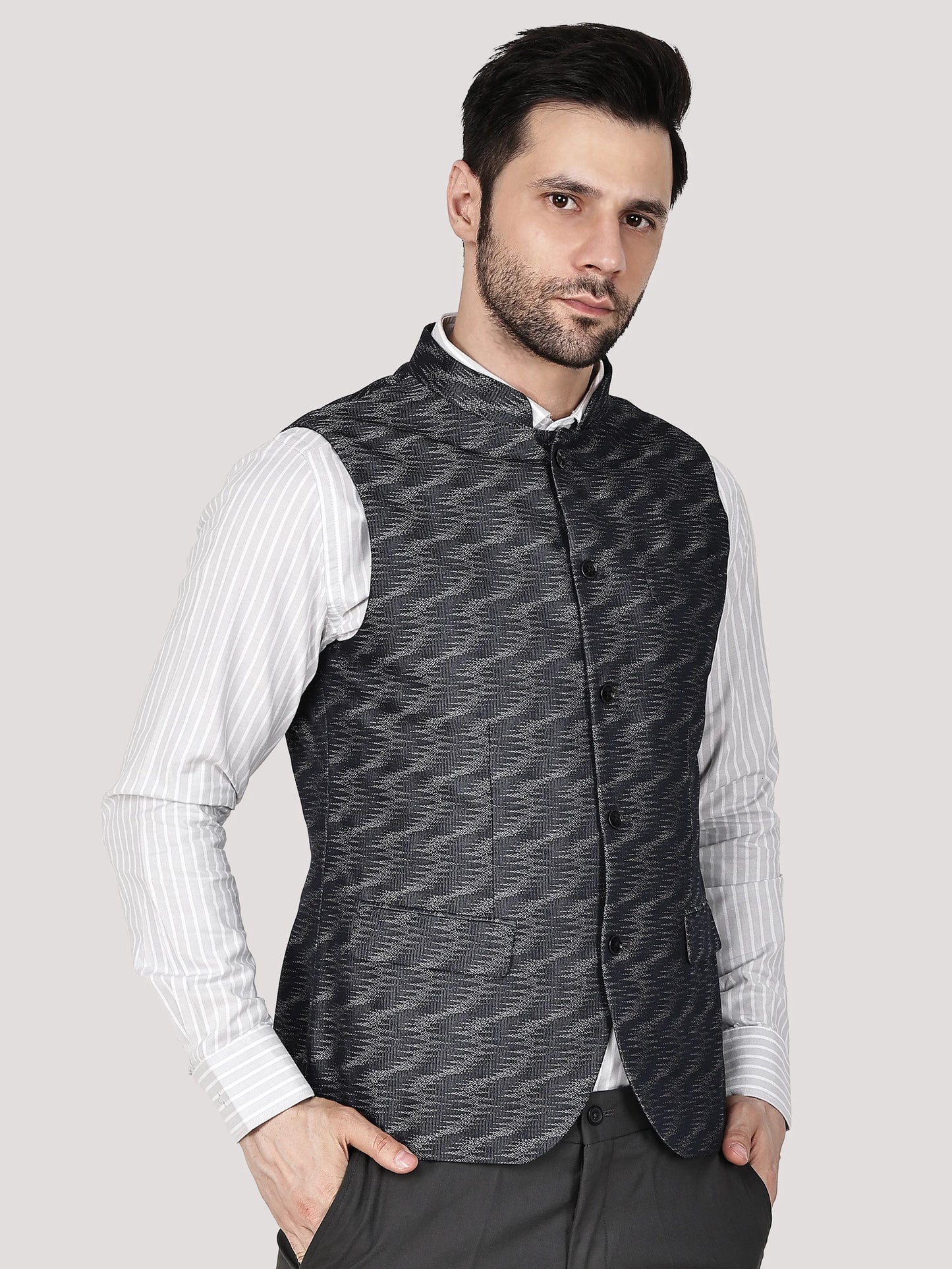 Jaquard Nehru Jacket